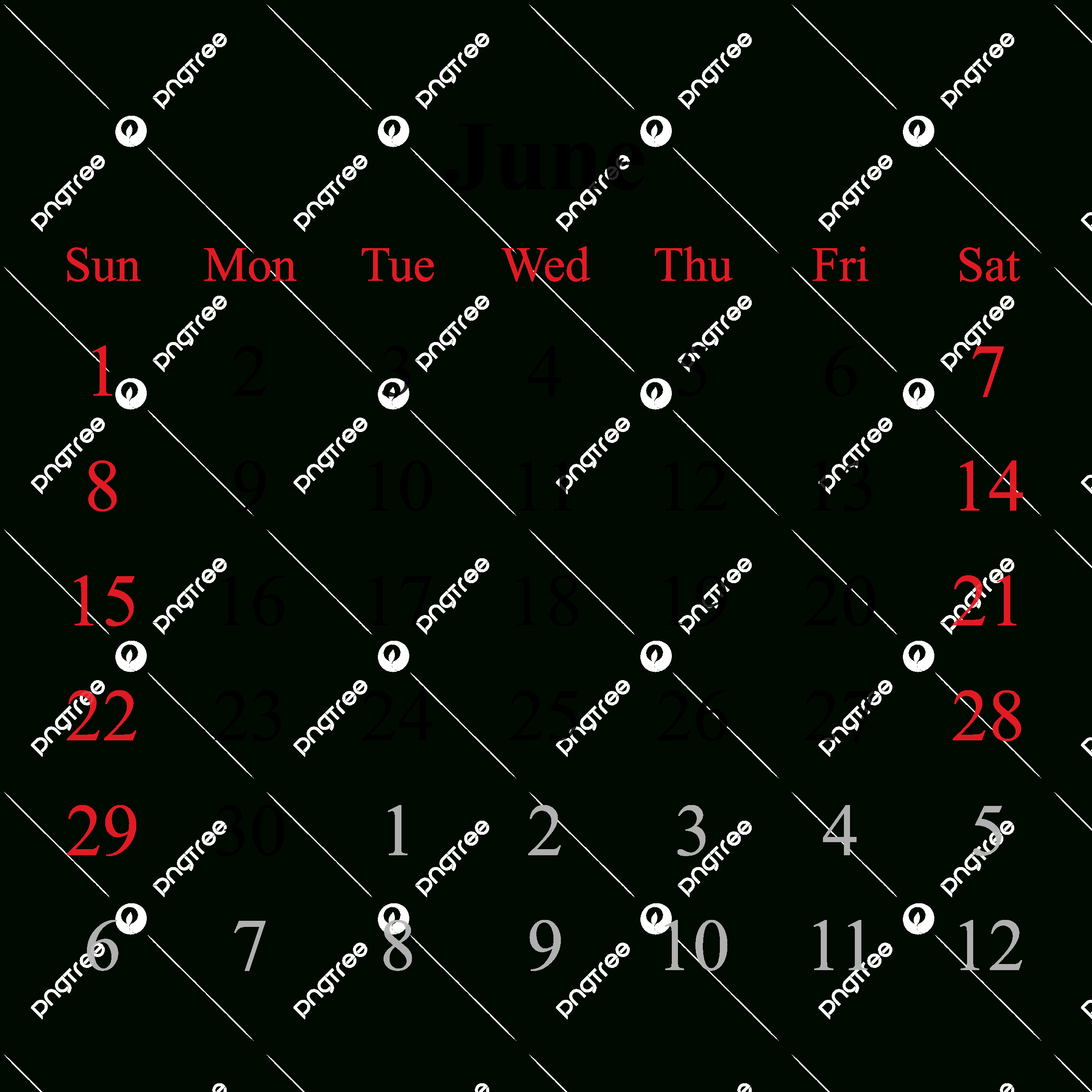 Calendar June 2025 Vector, June 2025, Calendar June 2025, Monthly with June 2025 Calendar Png