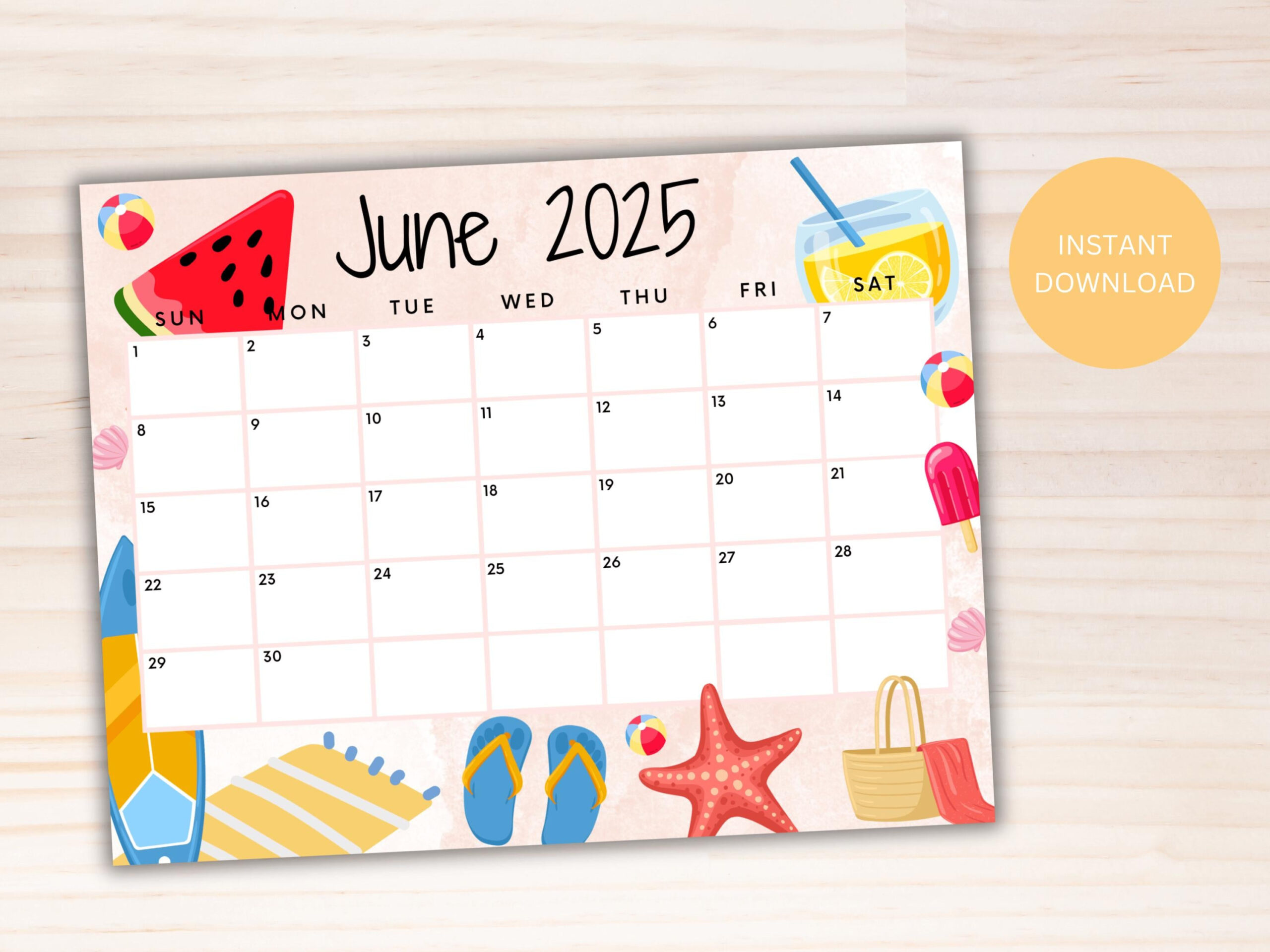 Editable June 2025 Calendar, Printable Calendar, Summer Calendar W throughout Give Me June Calendar 2025