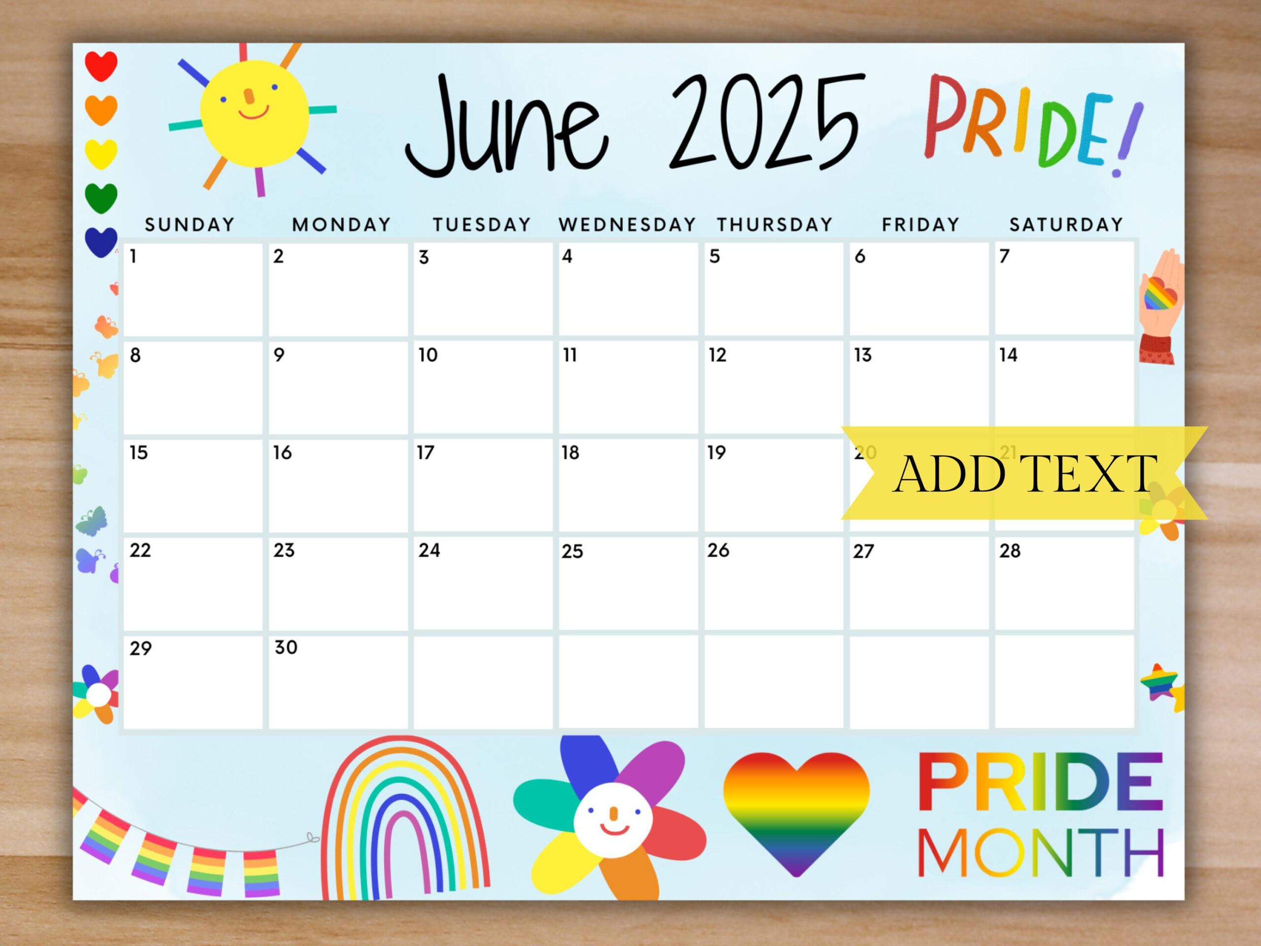 Editable June 2025 Calendar, Printable School Calendar, Cute with regard to June Pride Month Calendar 2025