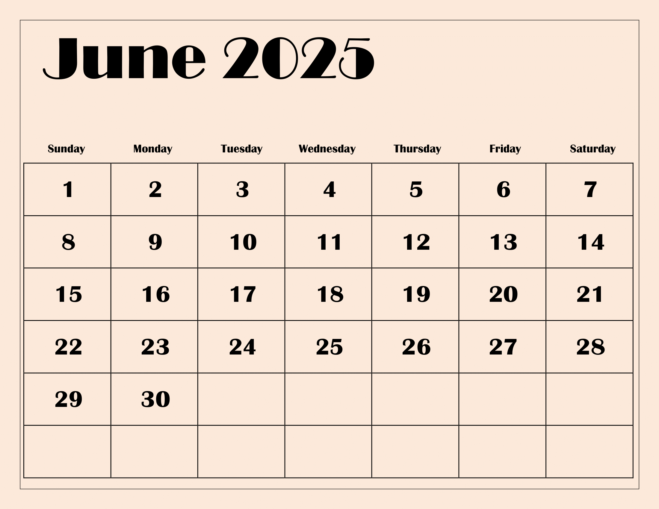 Free June 2025 Calendar Printable Pdf Template With Holidays with regard to A Calendar Of June 2025