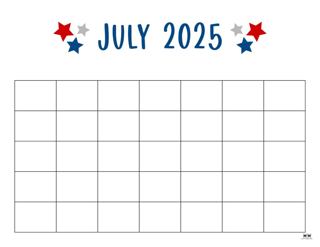 July 2025 Calendars - 107 Free Printables | Printabulls pertaining to Printable June July Calendar 2025