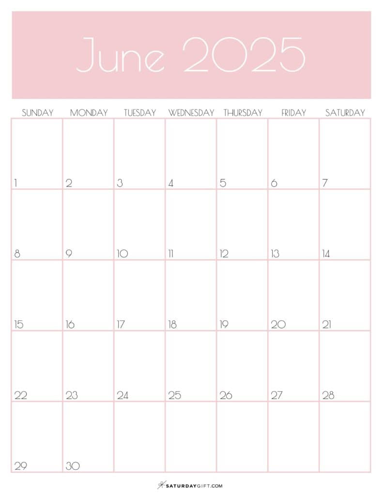 June 2025 Calendar - 23 Cute &amp;amp; Free Printables pertaining to Show Me June Calendar 2025