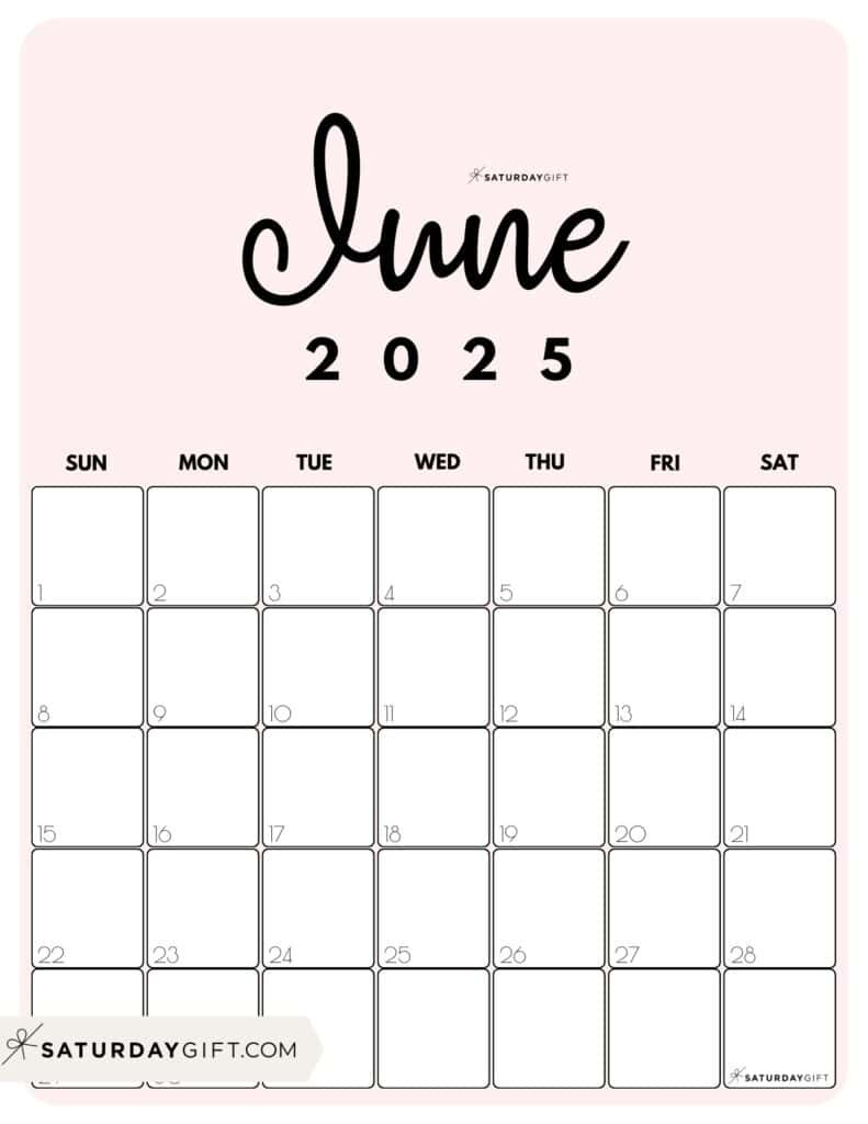 June 2025 Calendar - 23 Cute &amp;amp; Free Printables pertaining to Show Me June Calendar 2025