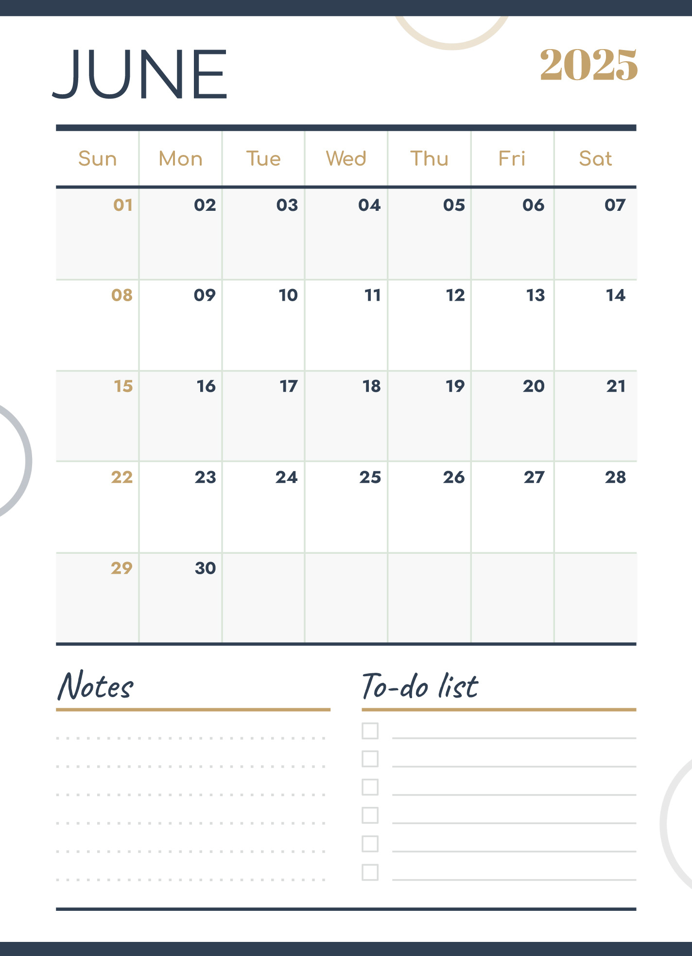 June 2025 Calendar Free Google Docs Template - Gdoc.io for Google Calendar - June 2025