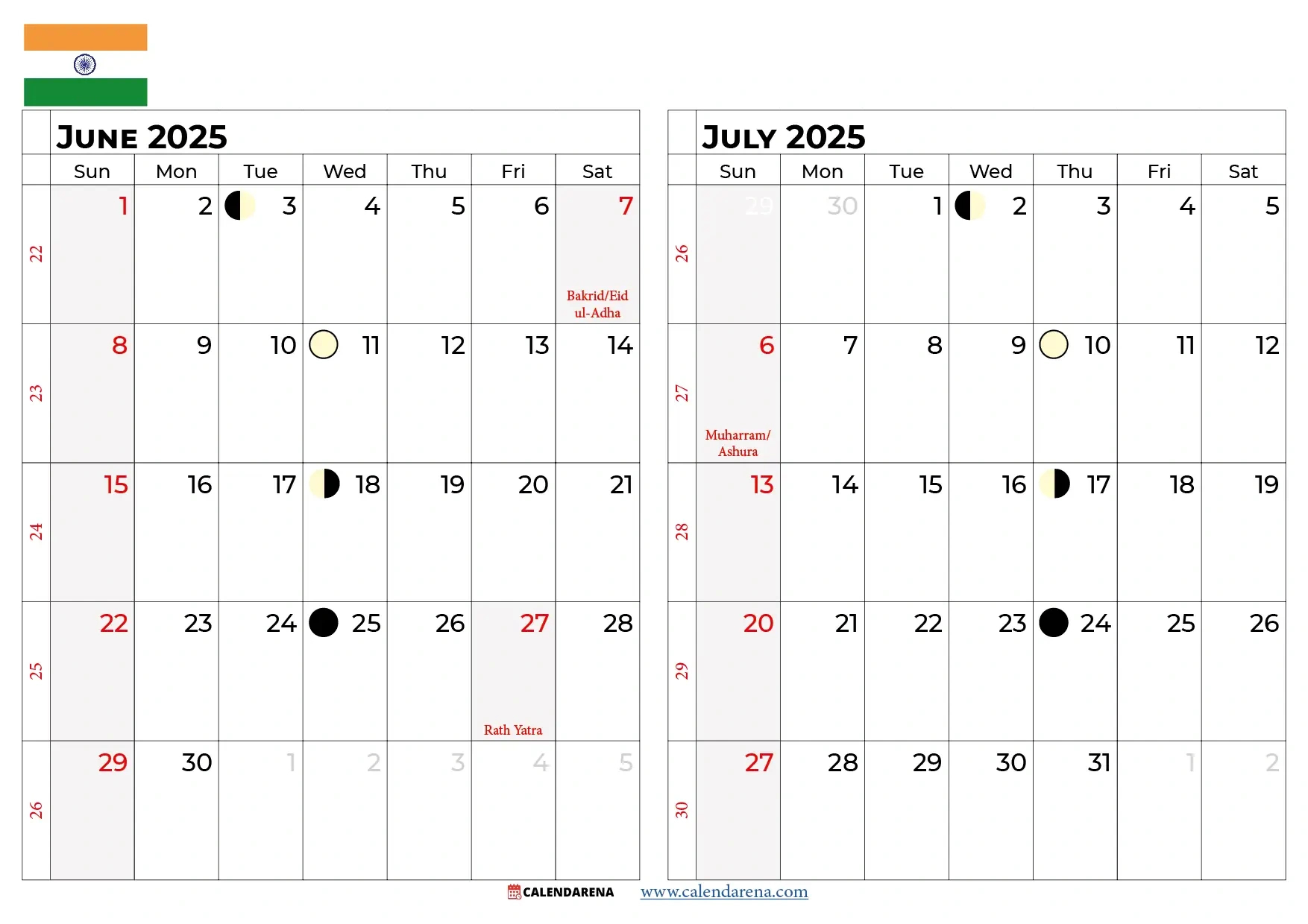 June 2025 Calendar India pertaining to June 2025 Weather Calendar