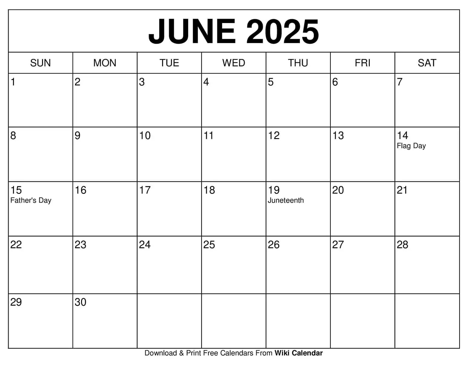 June 2025 Calendar - Printable Templates &amp;amp; More with regard to Show Me The Calendar For The Month Of June 2025