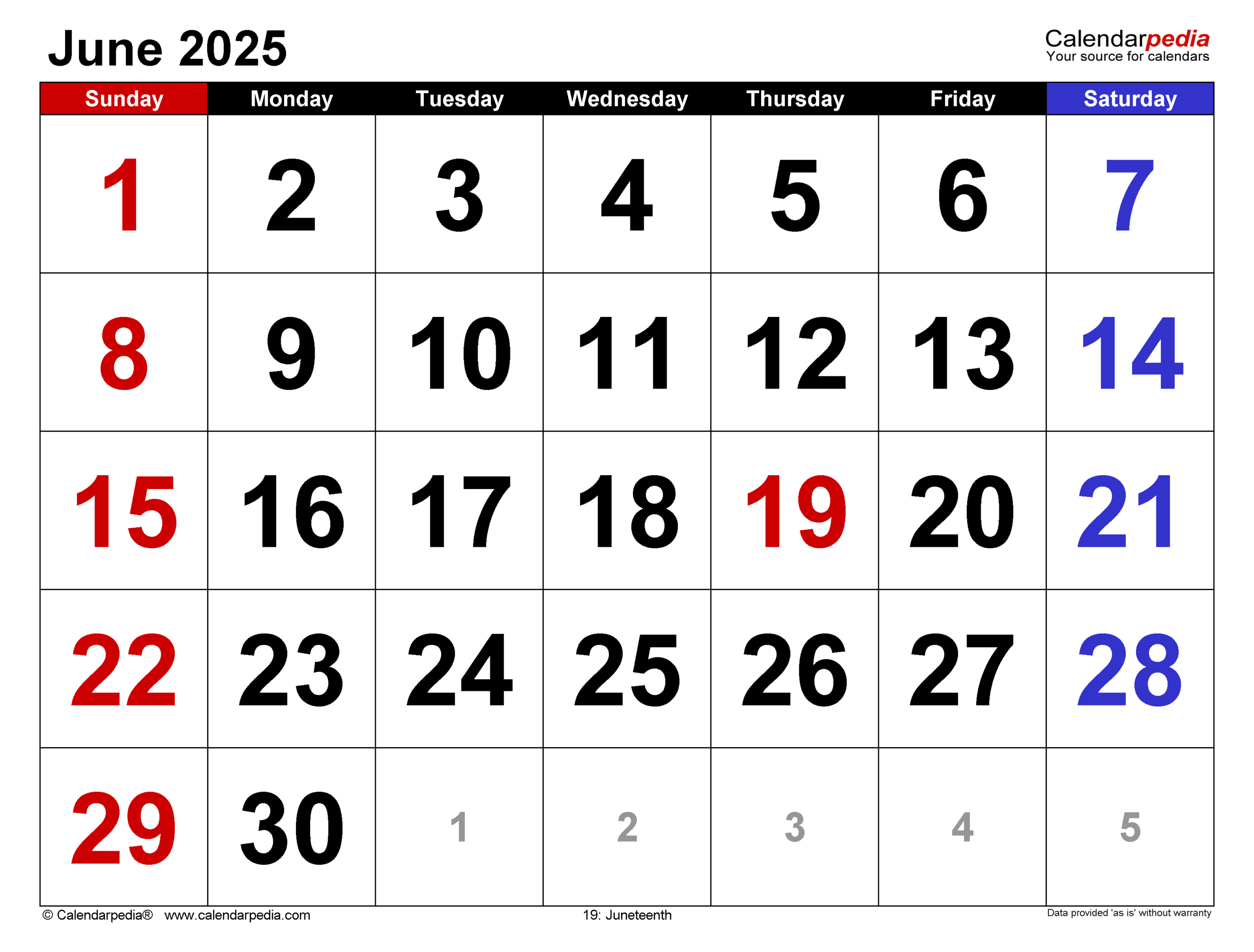 June 2025 Calendar | Templates For Pdf, Excel And Word intended for Show Calendar For June 2025