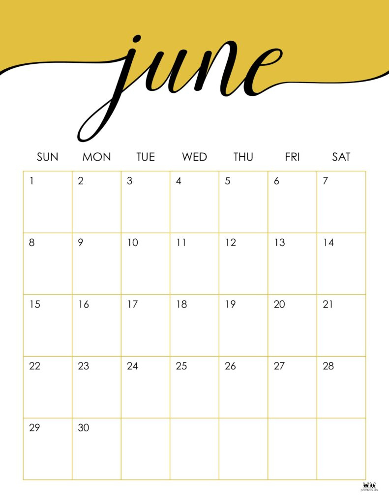 June 2025 Calendars - 107 Free Printables | Printabulls regarding June 2025 Calendar Printable Portrait