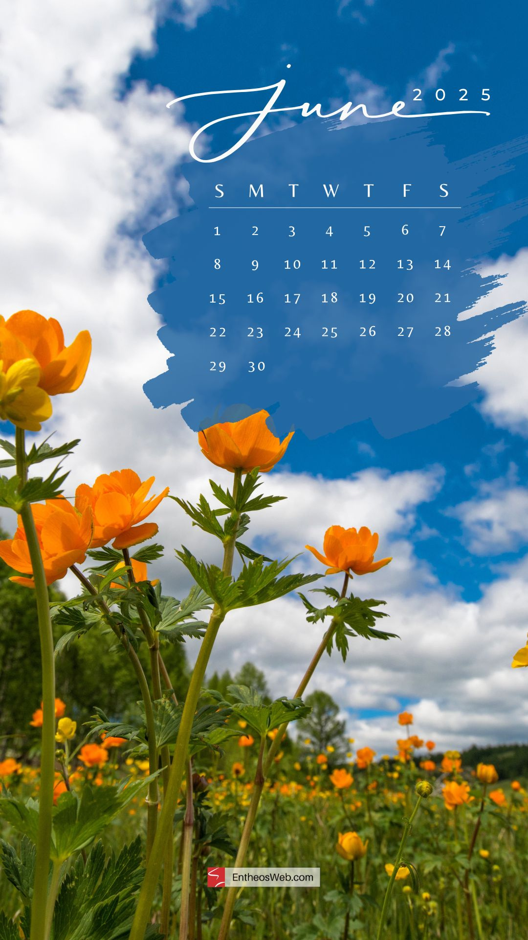 June 2025 Phone Wallpaper &amp;amp; Lockscreen Backgrounds | Entheosweb within June 2025 Calendar Background