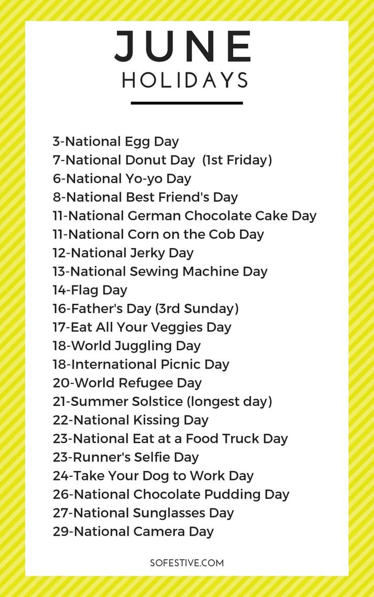 June Holidays 2025- Complete List Of Unique Holidays | So Festive! throughout June National Day Calendar 2025