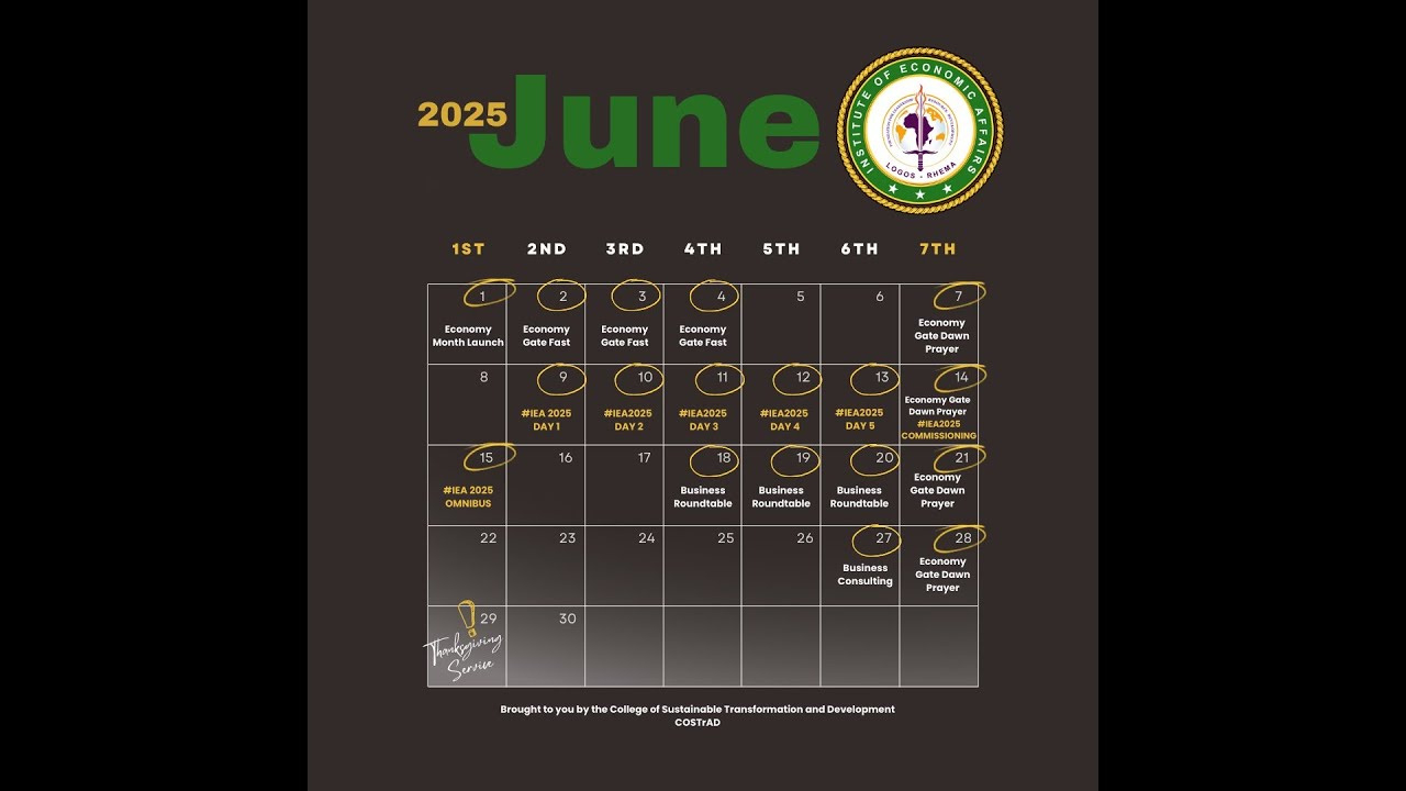 The Institute Of Economics Affairs 2025 regarding Economic Calendar June 2025