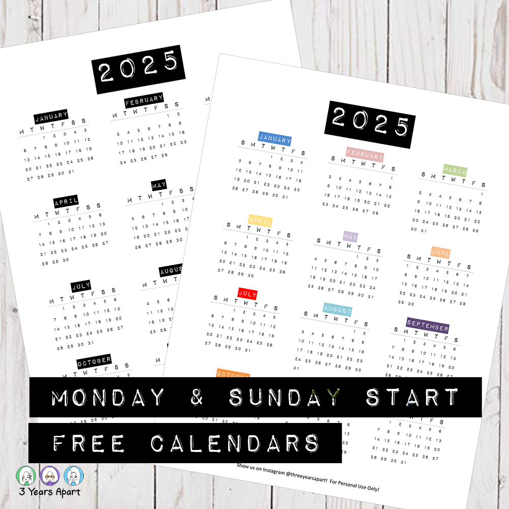 2025 Calendar Free Printable | Bullet Journal And Planner Free in August Bullet Journal Calendar 2025