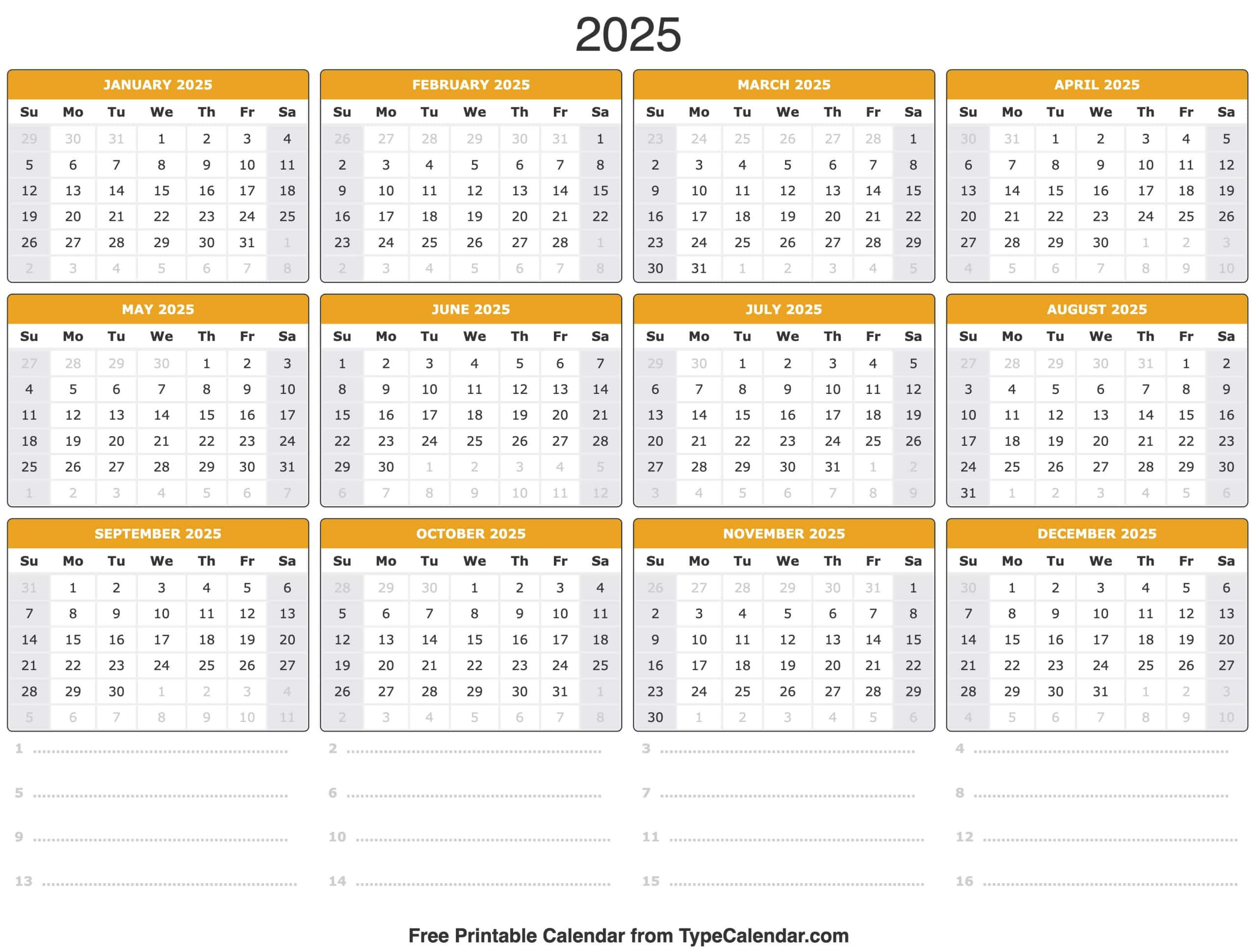2025 Calendar - Printable Calendar 2025 With Holidays pertaining to August 2025 Calendar Typecalendar