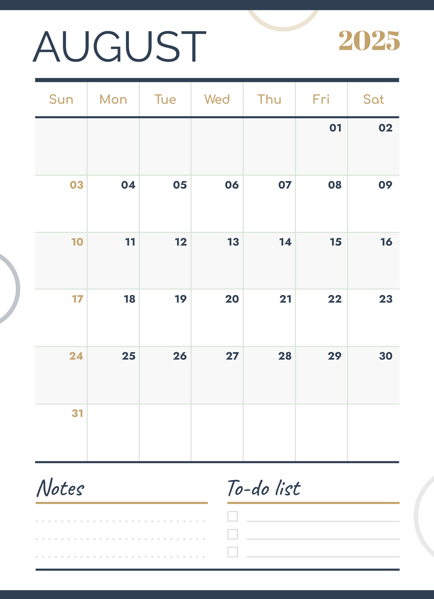 August 2025 Calendar Free Google Docs Template - Gdoc.io throughout Google Calendar August 2025