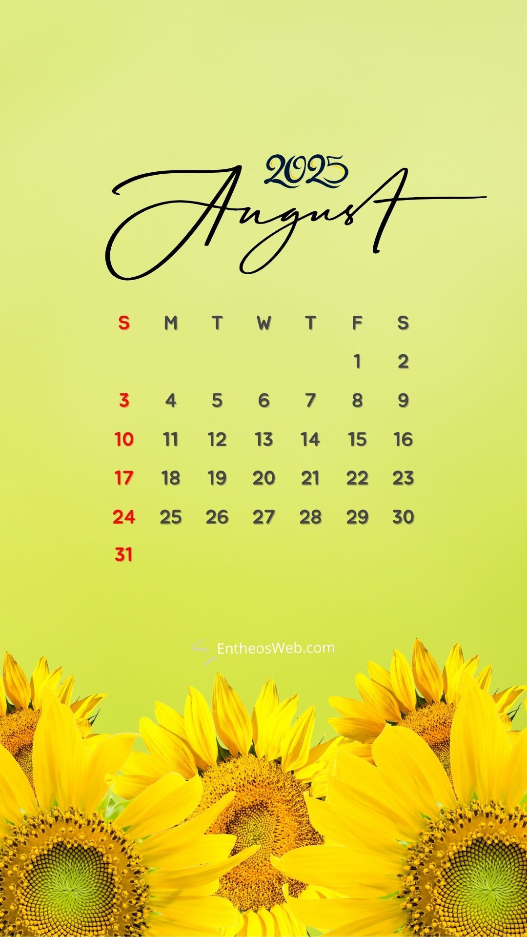 August 2025 Calendar Phone Wallpapers | Entheosweb with August 2025 Wallpaper Calendar