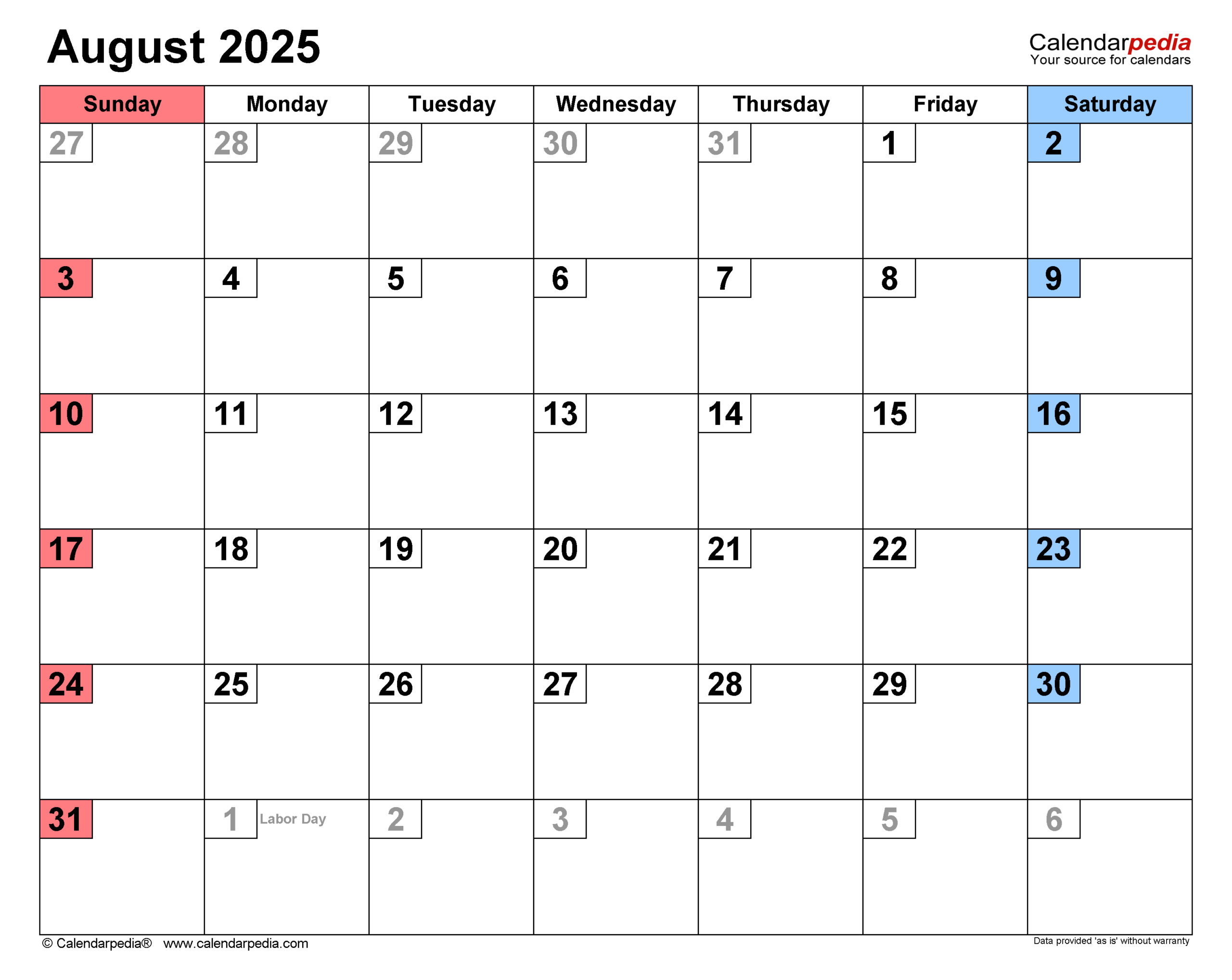 August 2025 Calendar | Templates For Pdf, Excel And Word with regard to Show August 2025 Calendar