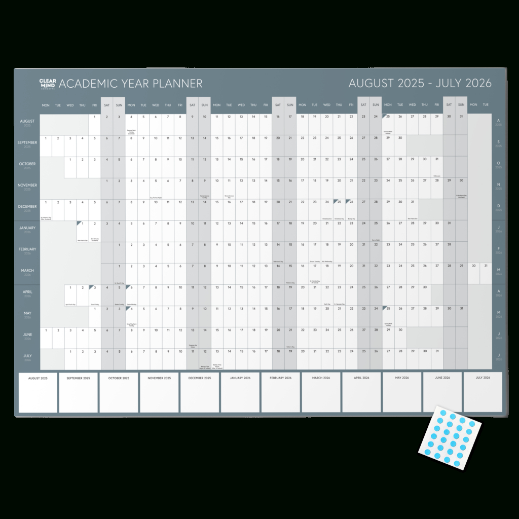 August 2025 - July 2026 Academic Year Wall Planner – A2 Folded regarding August 2025 To August 2026 Calendar Organizer