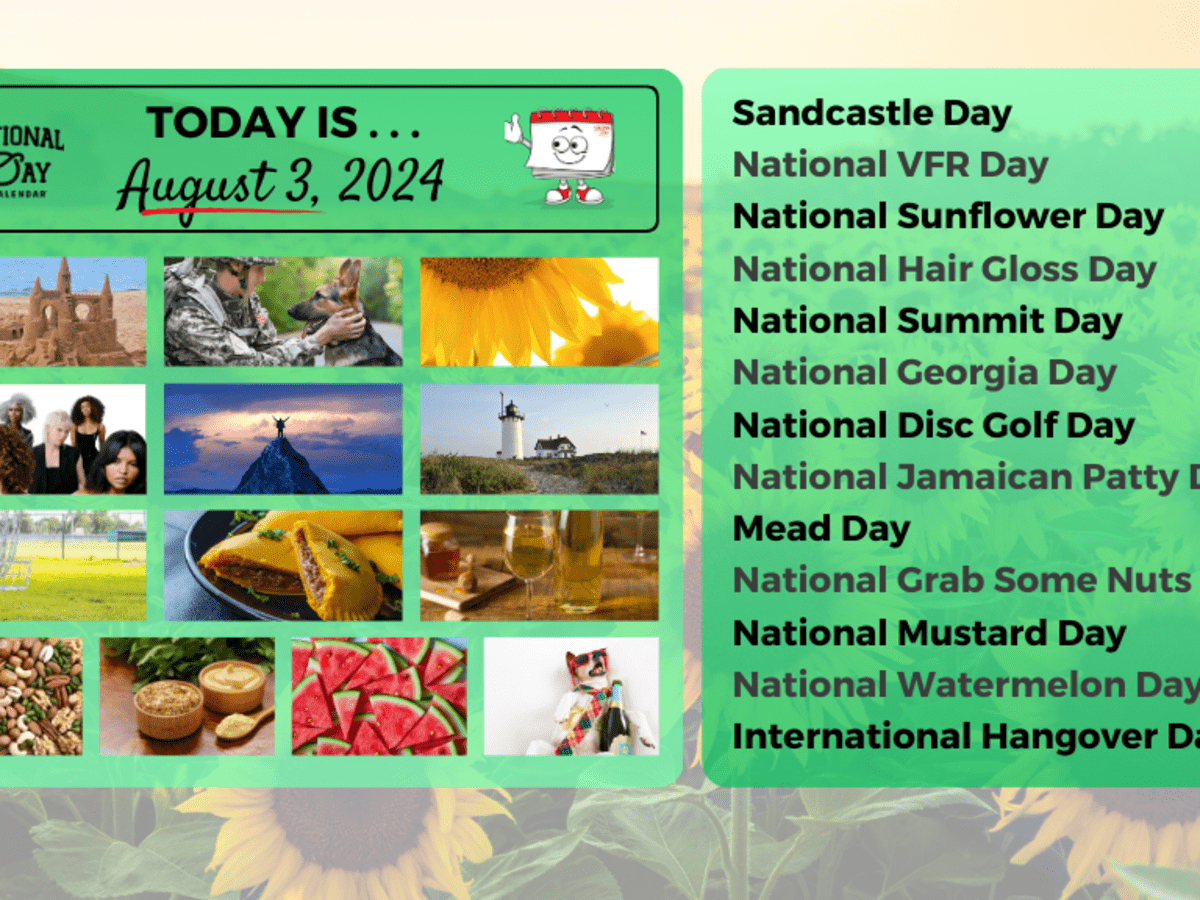 August 3, 2024, On The National Day Calendar® - National Day Calendar with National Day Calendar August