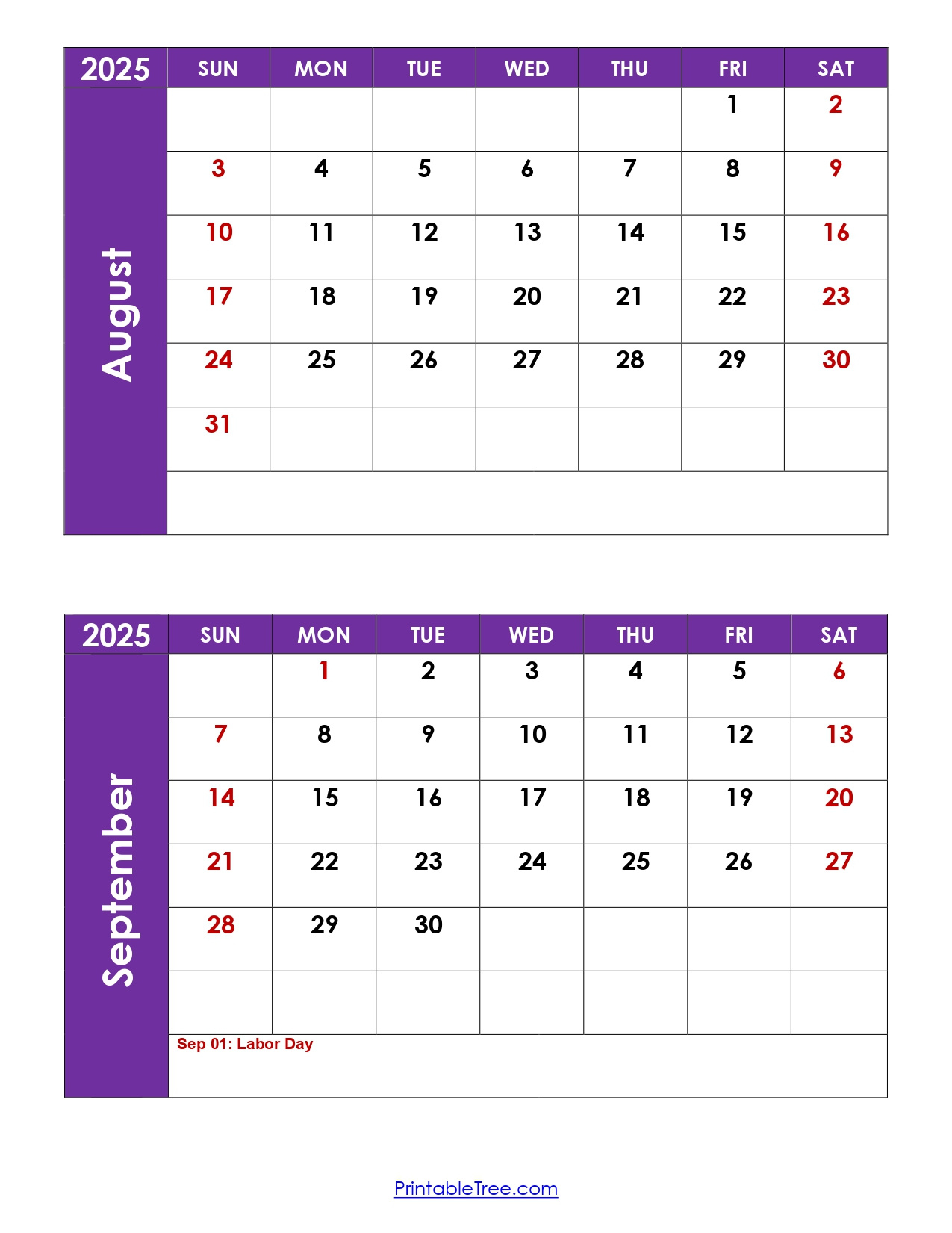 August And September 2025 Calendar Printable Pdf | Two Months Calendar pertaining to August September 2025 Calendar With Holidays