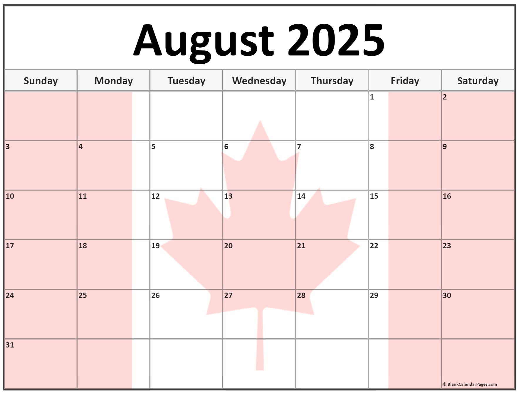 Collection Of August 2025 Photo Calendars With Image Filters. in Wiki Calendar August 2025 Printable Free