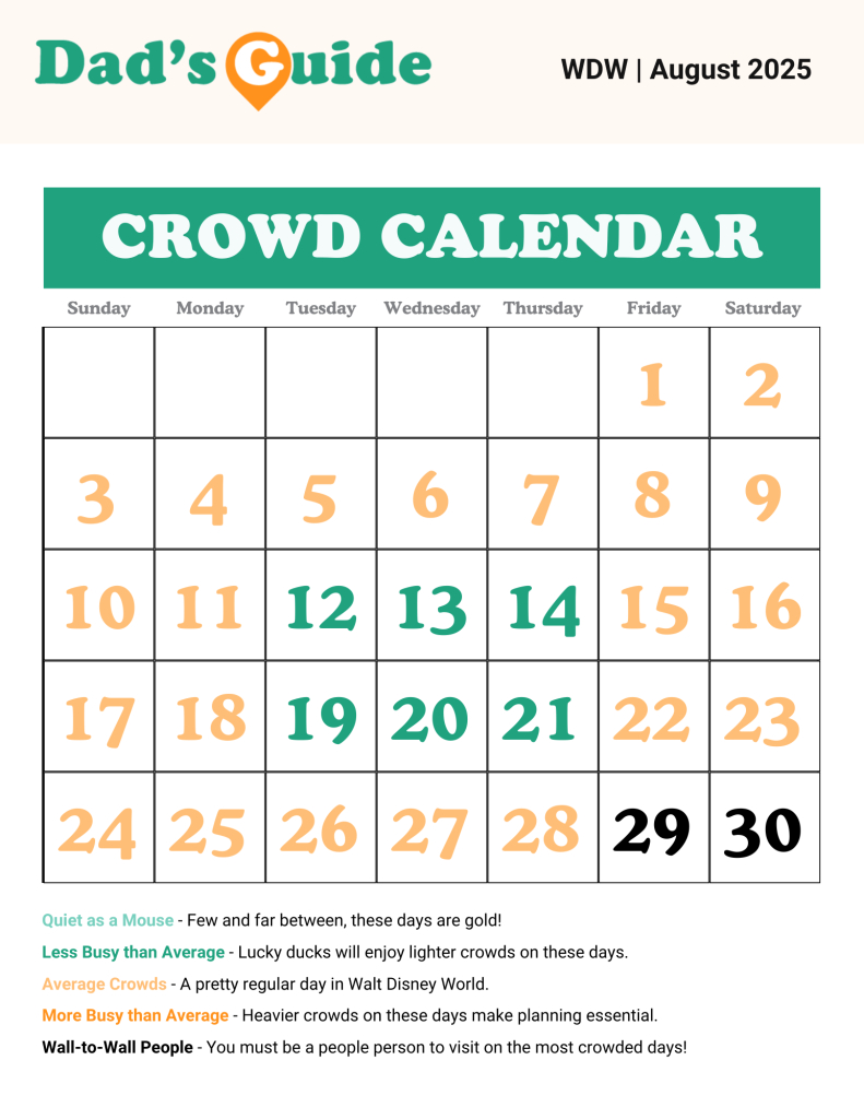 Disney World Crowd Calendar 2025: The Best &amp;amp; Worst Times To Visit in Disney Crowd Calendar August 2025