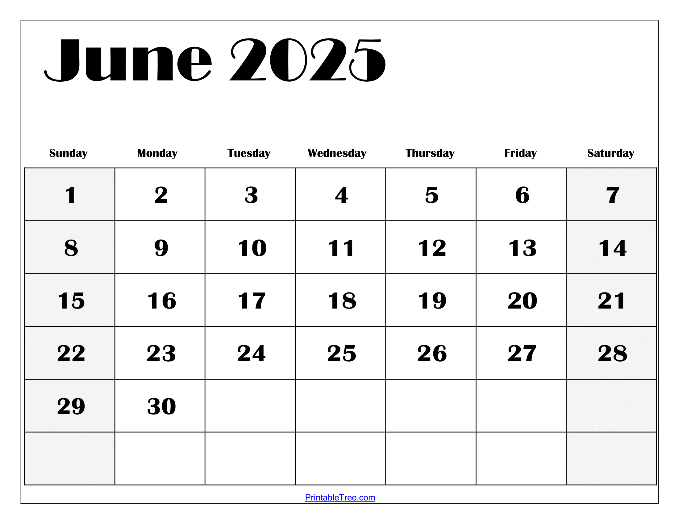 Free June 2025 Calendar Printable Pdf Template With Holidays regarding June August 2025 Calendar
