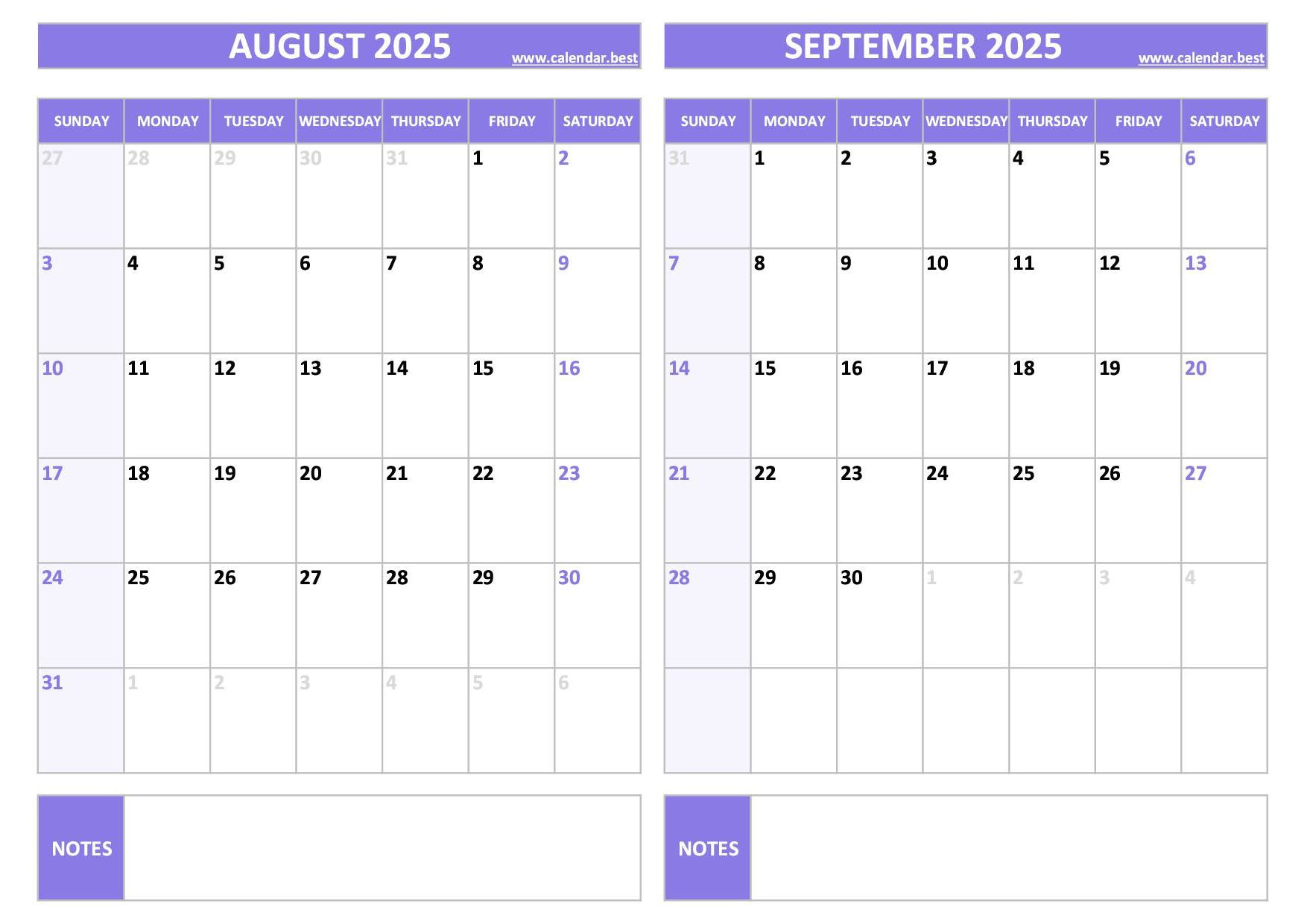 Printable August And September 2025 Calendar - Free Pdf &amp;amp; Jpg with Calendar For August And September 2025