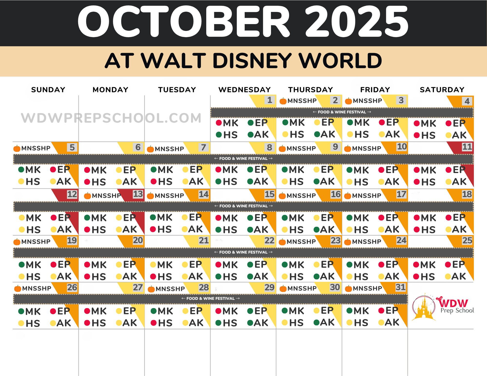 2025 &amp;amp; 2026 Disney World Crowd Calendar (Best Times To Go) in Disney World Crowd Calendar October 2025