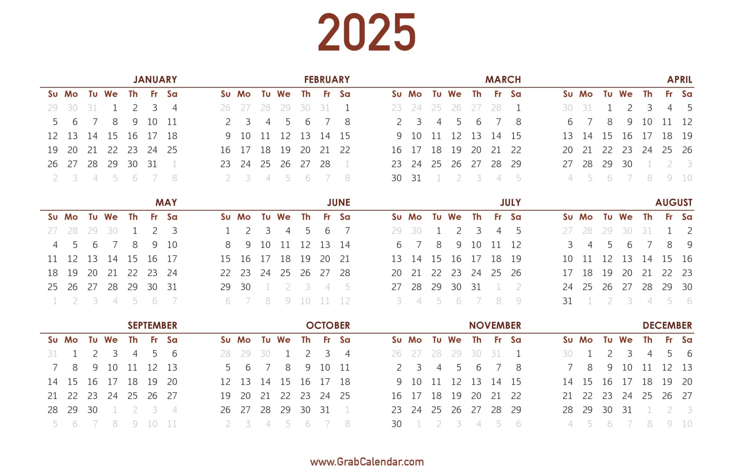 2025 Calendar - Grab Calendar in October 2025 Calendar Missing Days