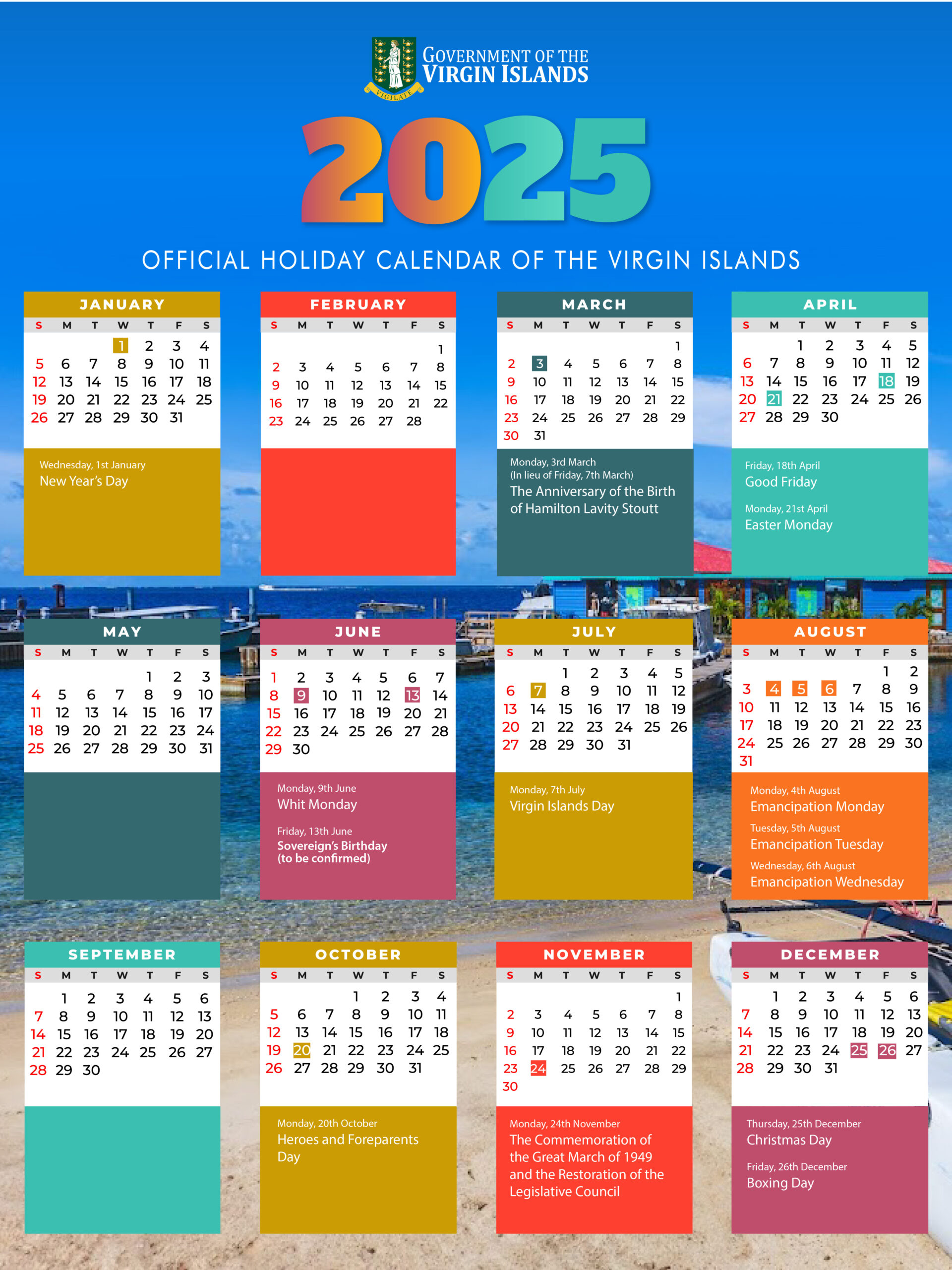 2025 Holiday Calendar Flyer-01 | Government Of The Virgin Islands inside October Holidays 2025 Holiday Calendar