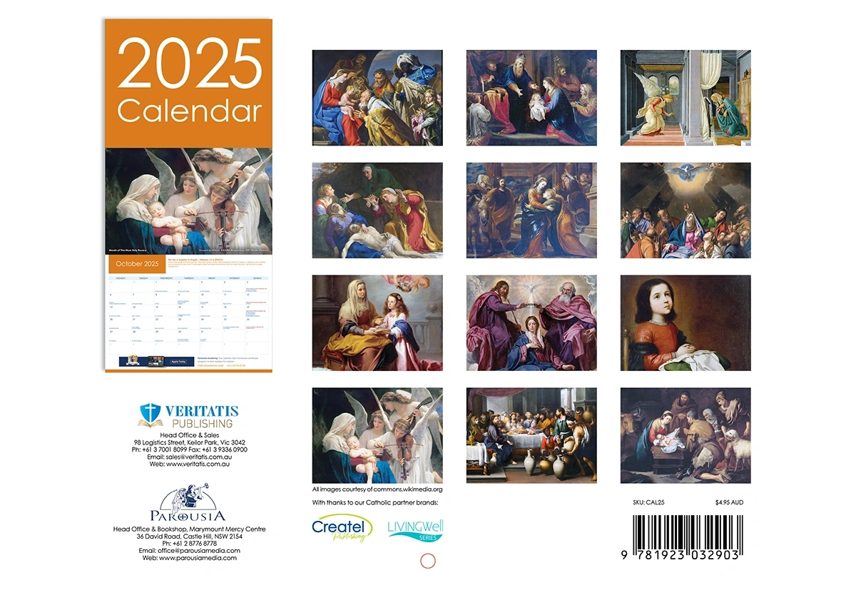 2025 Veritatis Calendar - Veritatis.au regarding Catholic Calendar October 2025