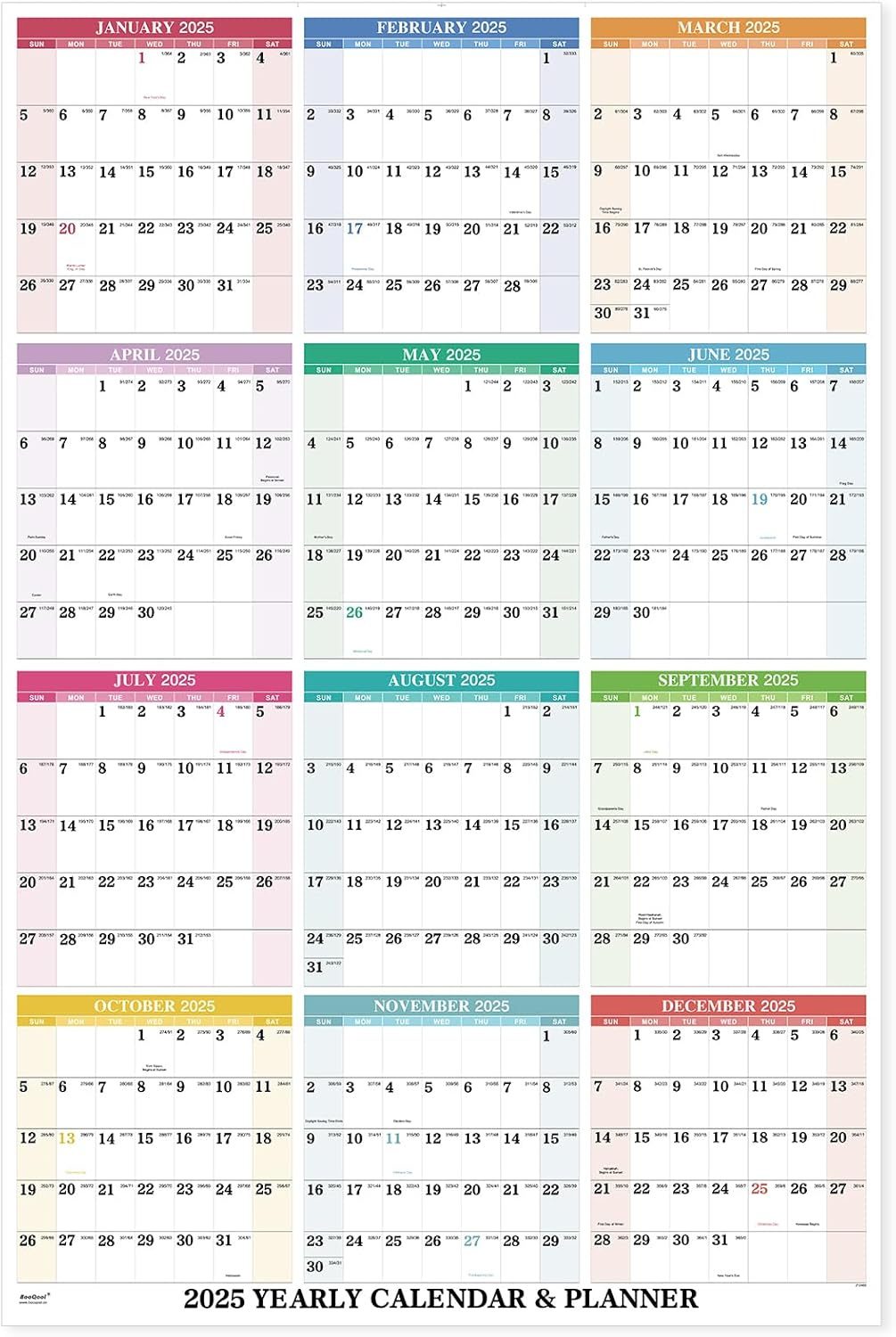 2025 Wall Calendar - Yearly Wall Calendar 2025, Nepal | Ubuy pertaining to October To January 2025 Calendar
