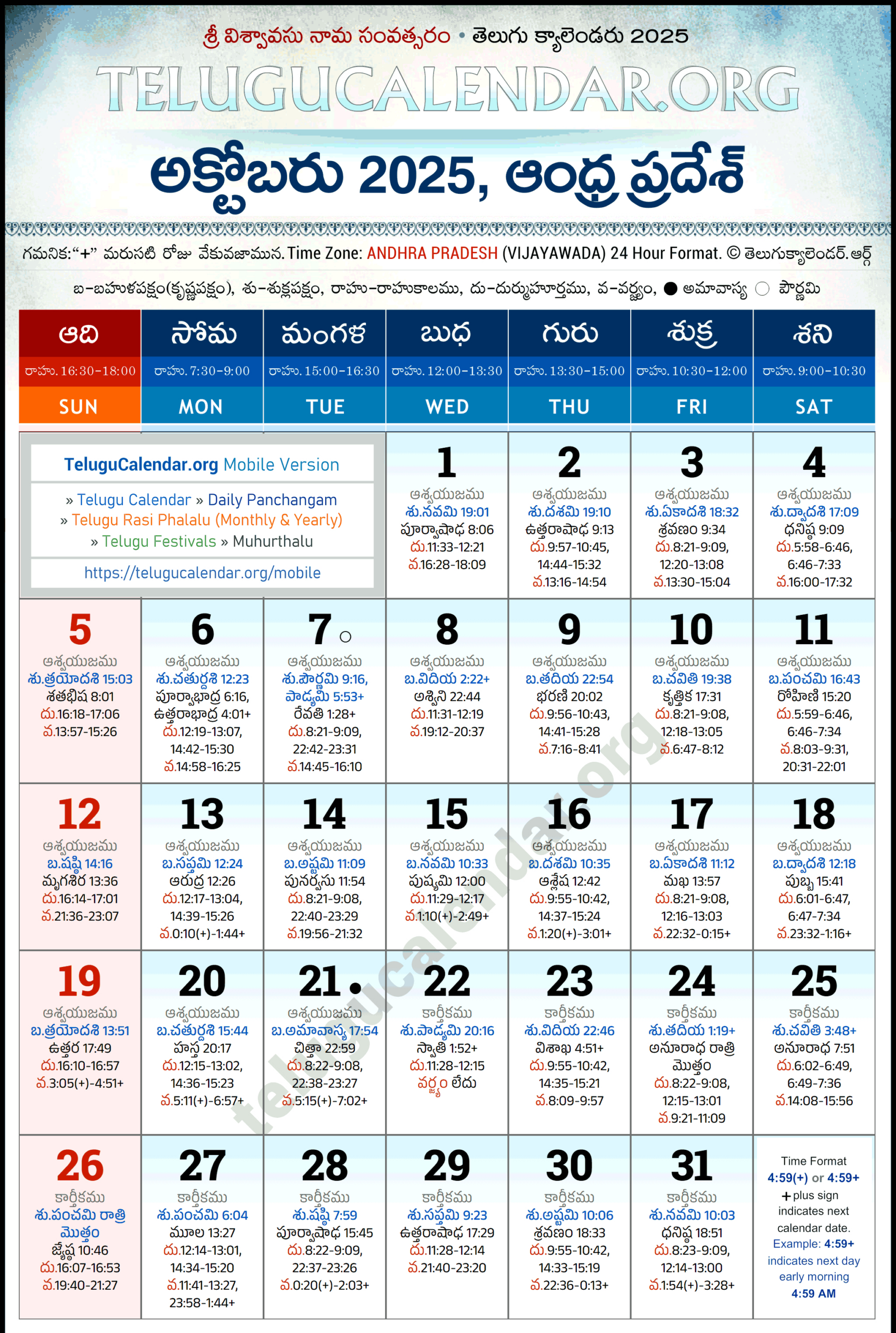Andhra Pradesh Telugu Calendar 2025 October Pdf Festivals pertaining to Telugu Calendar 2025 October