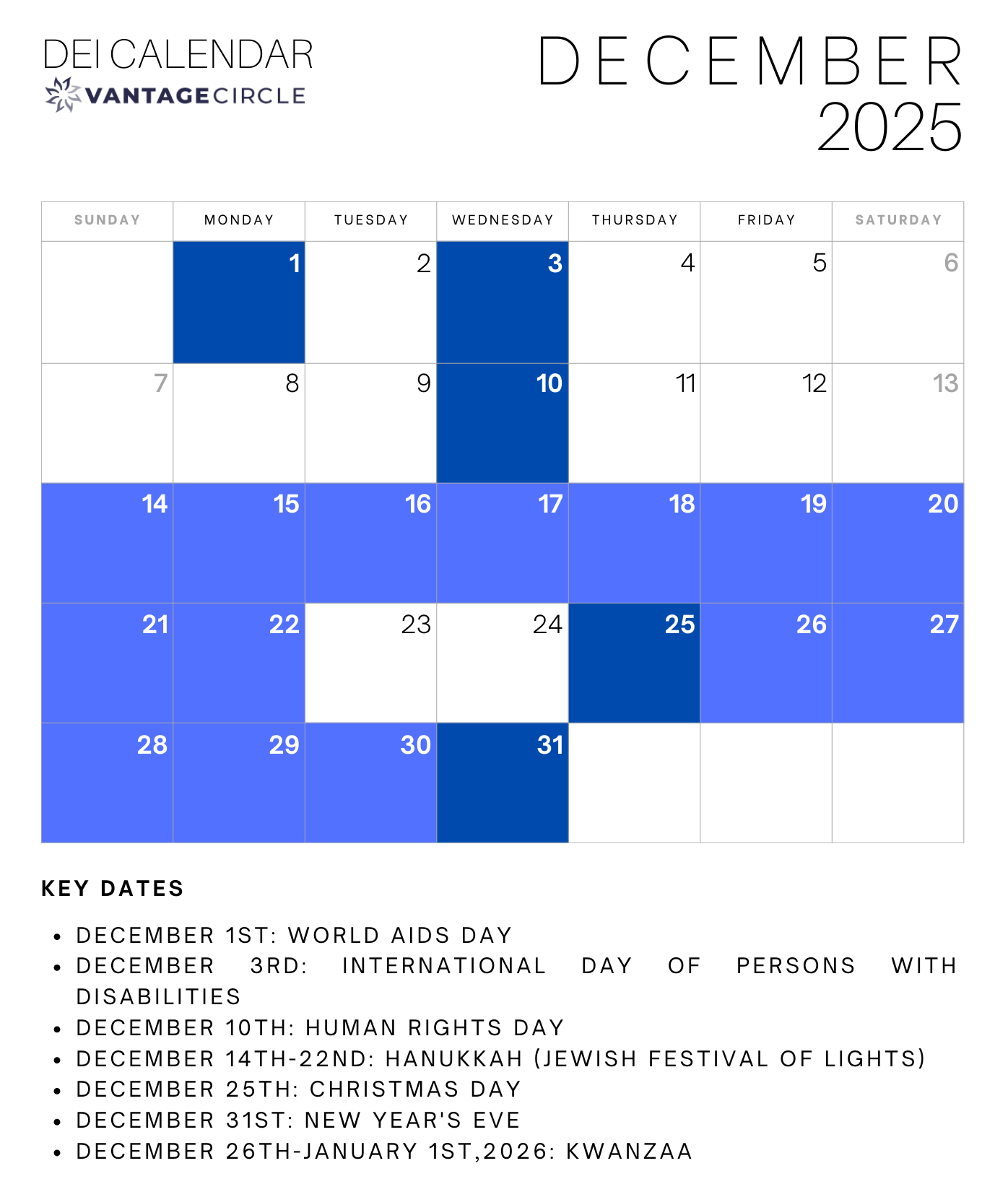 Dei Calendar 2025: Key Dates For Celebrating Diversity And pertaining to October Dei Calendar 2025