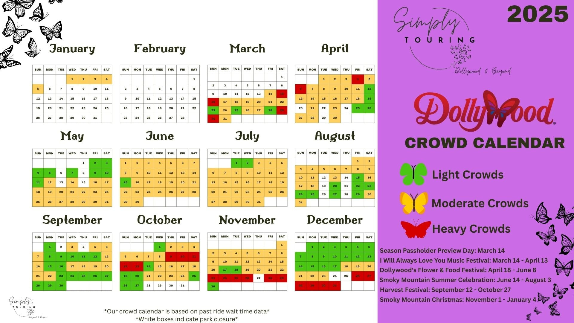 Dollywood Crowd Calendar - Simply Touring inside Dollywood Crowd Calendar October 2025
