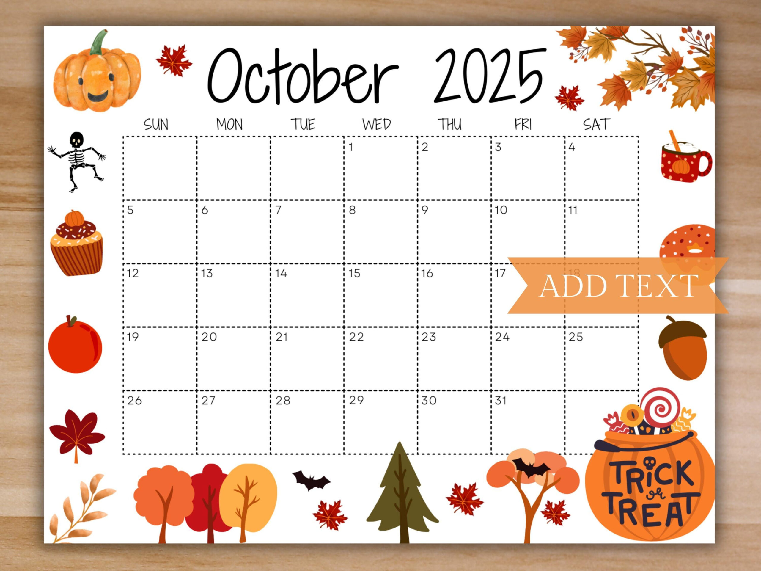 Editable October 2025 Calendar, Printable Calendar, School with regard to Editable October Calendar 2025