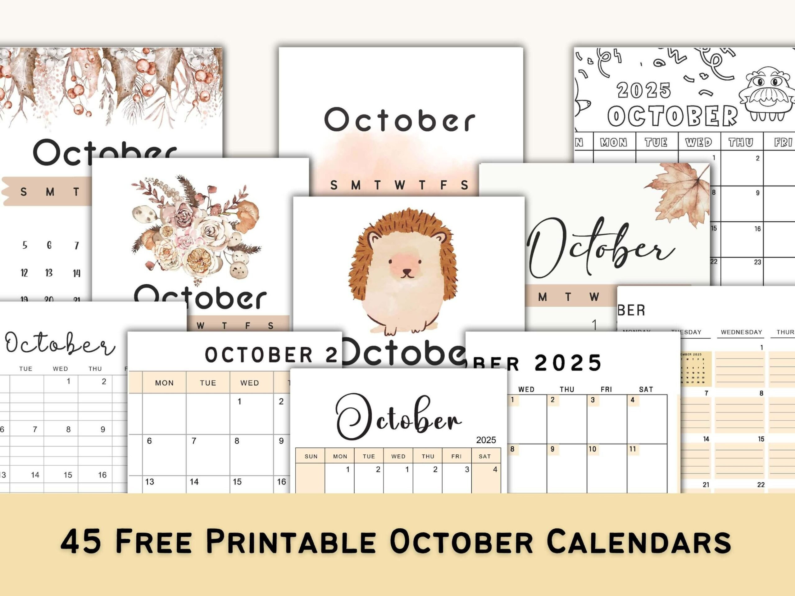 Free Printable October 2025 Calendars | Calendarkart within October Calendar 2025 with Events