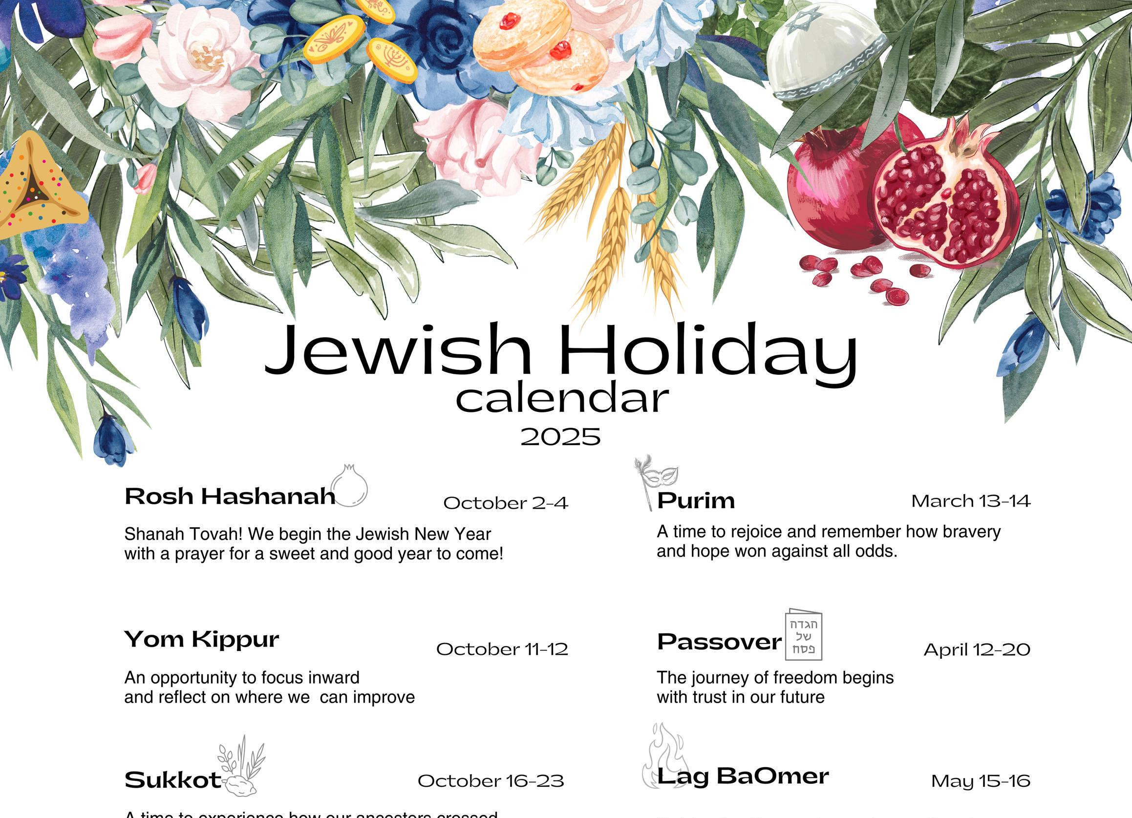 Jewish Holiday Calendar 2025 | Hebrew Calendar | Rosh Hashanah intended for October Calendar 2025 With Jewish Holidays
