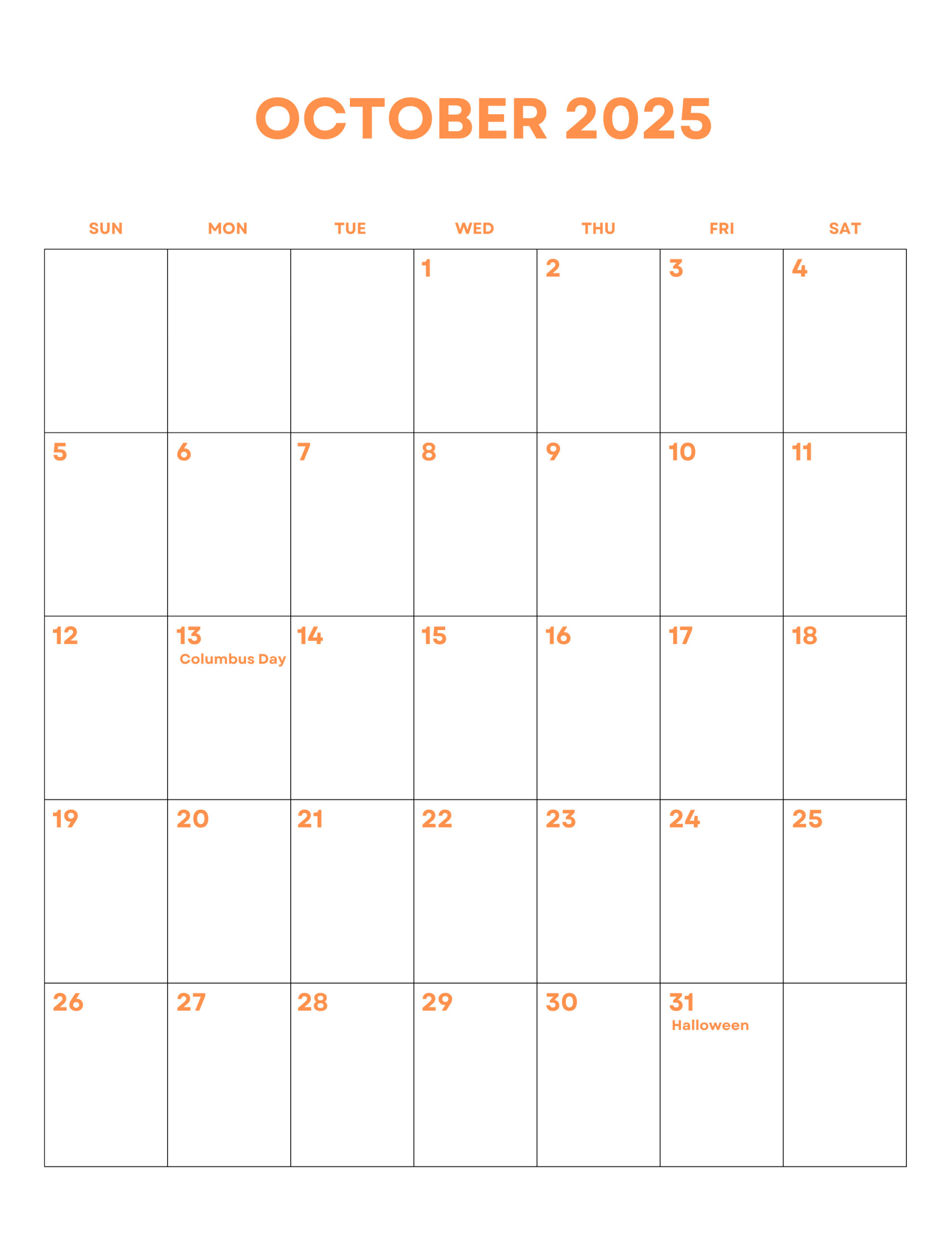 October 2025 Calendar – My Calendar Land with Catholic Calendar October 2025