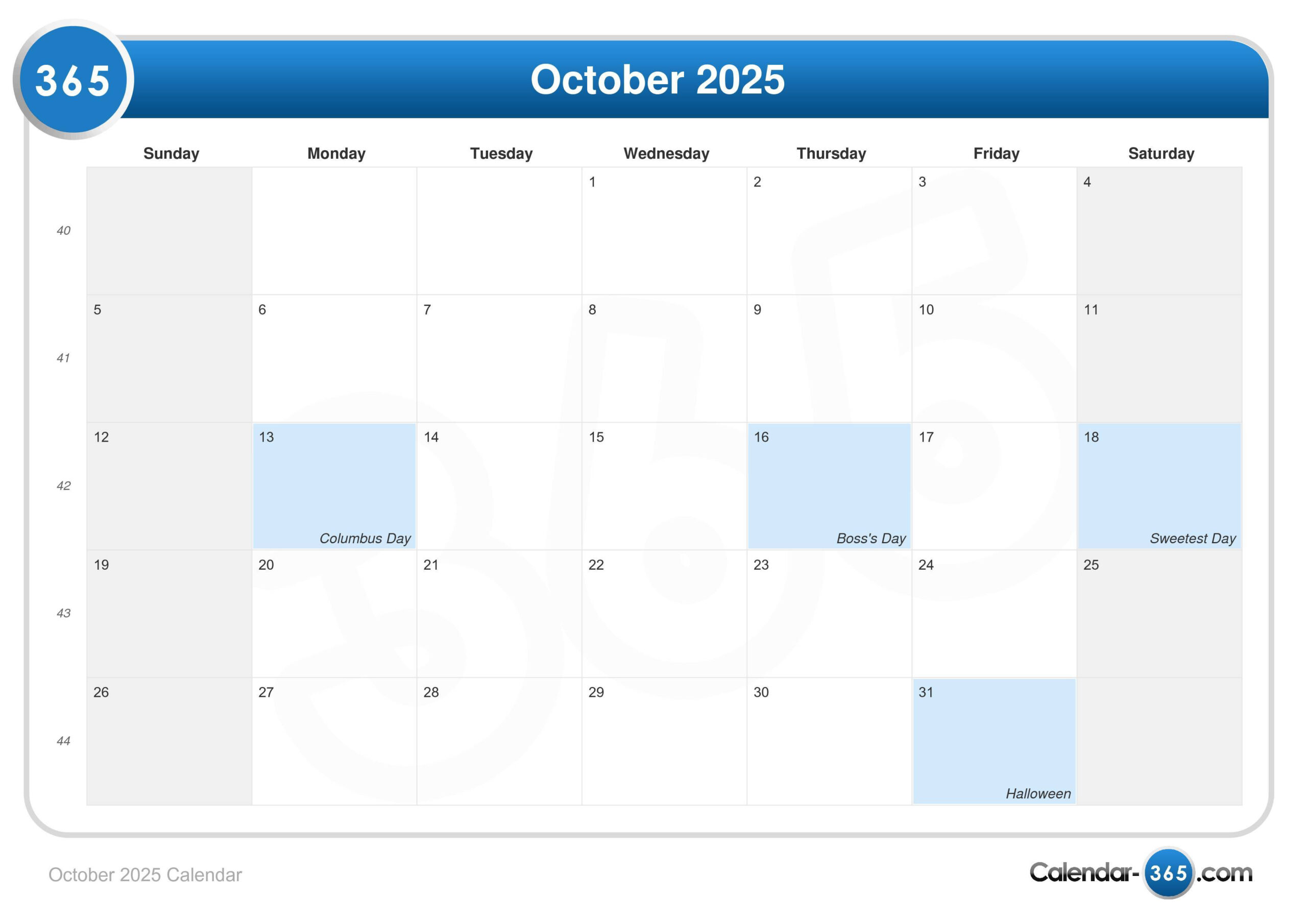 October 2025 Calendar regarding Vegas Calendar October 2025