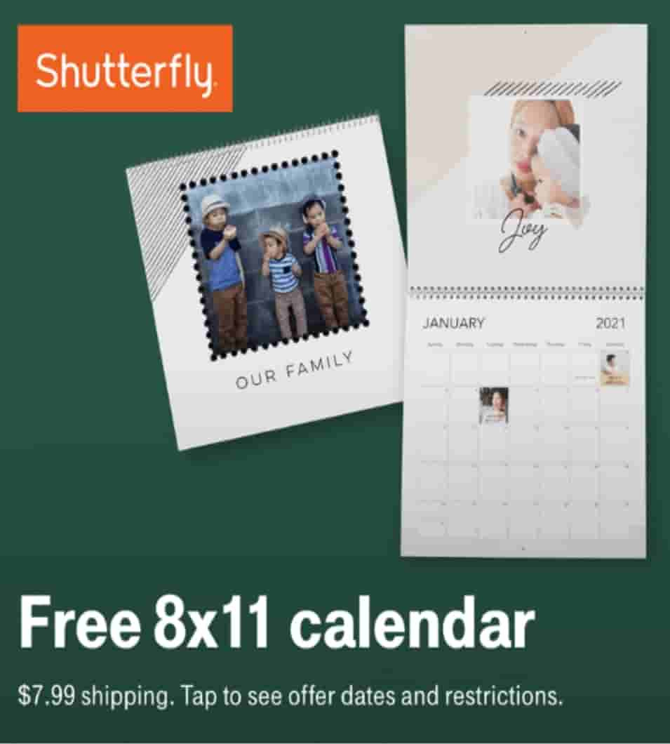 T-Mobile Tuesdays: Claim A Free Shutterfly 8X11 Photo Calendar intended for Shutterfly Free Calendar Code 2025 October