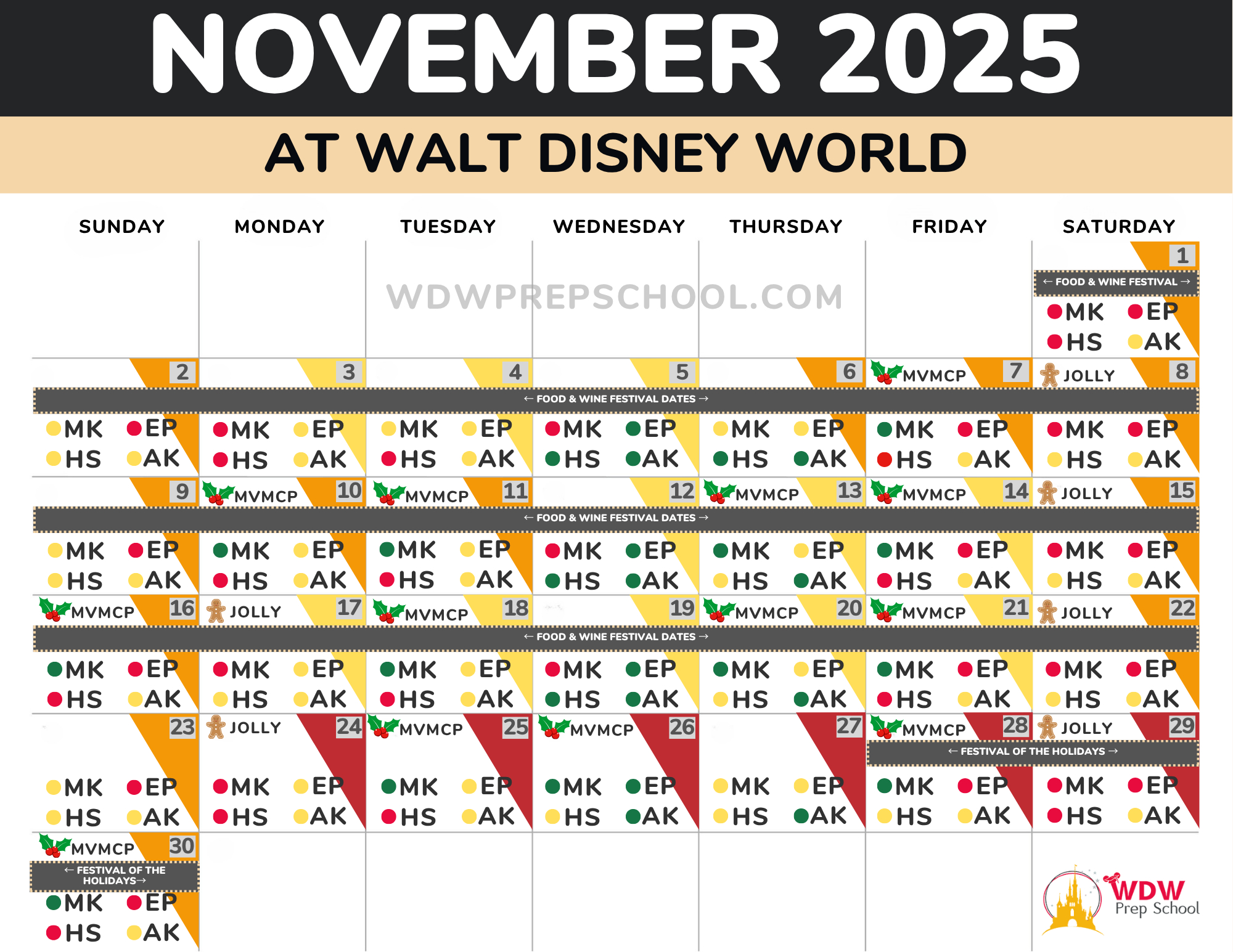 2025 & 2026 Disney World Crowd Calendar (Best Times To Go) for Universal Orlando Crowd Calendar November 2025