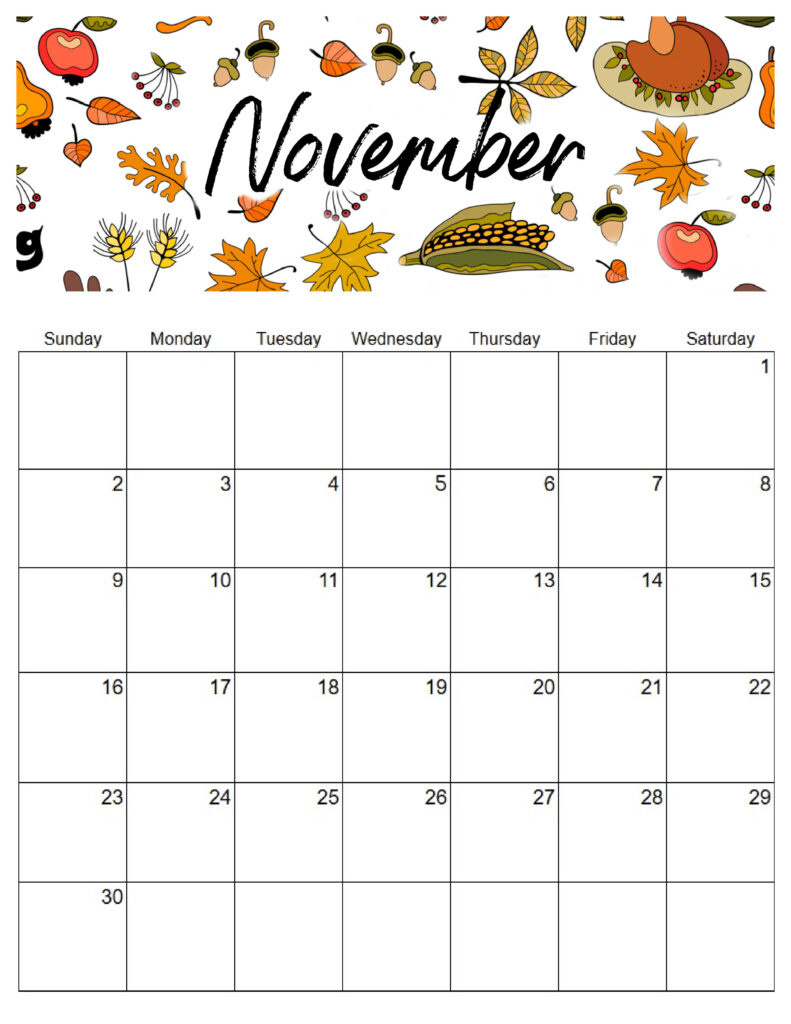 2025 Printable Calendars in November 2025 Calendar Homemade