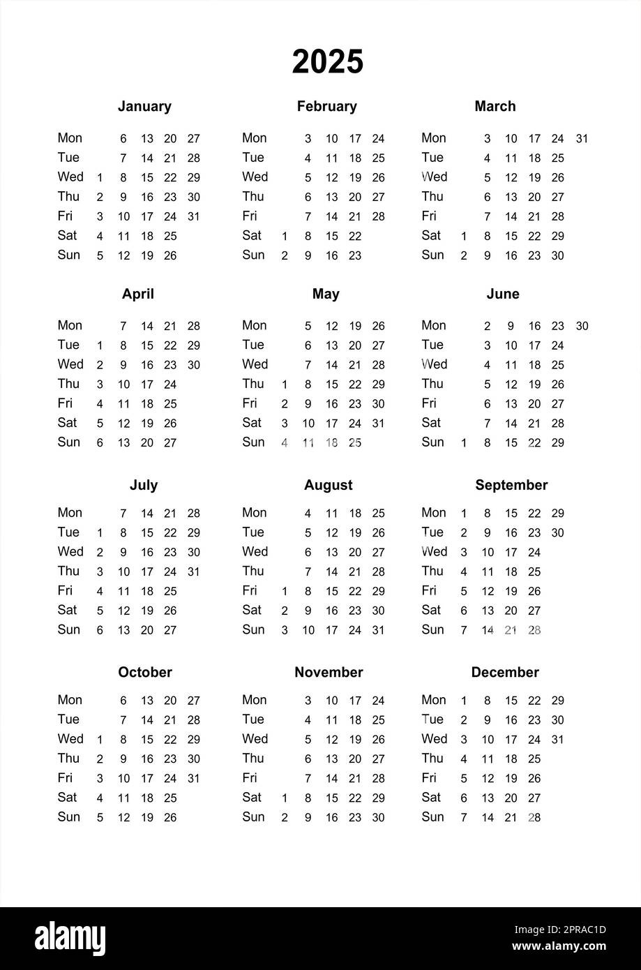 Calendar 2025 Cut Out Stock Images & Pictures - Alamy with regard to November Haircut Calendar 2025