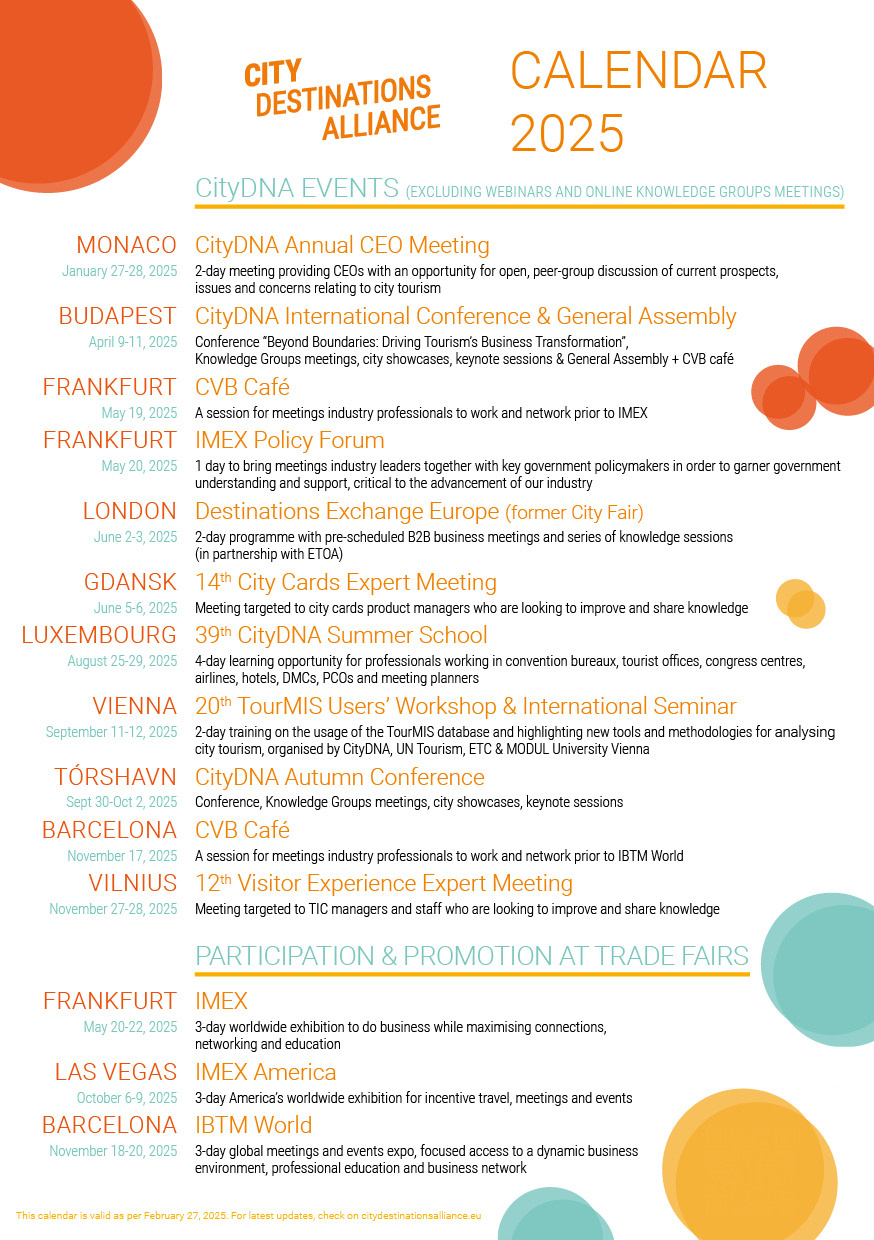 Calendar Of Events 2025 - City Destinations Alliance in November Events Calendar 2025
