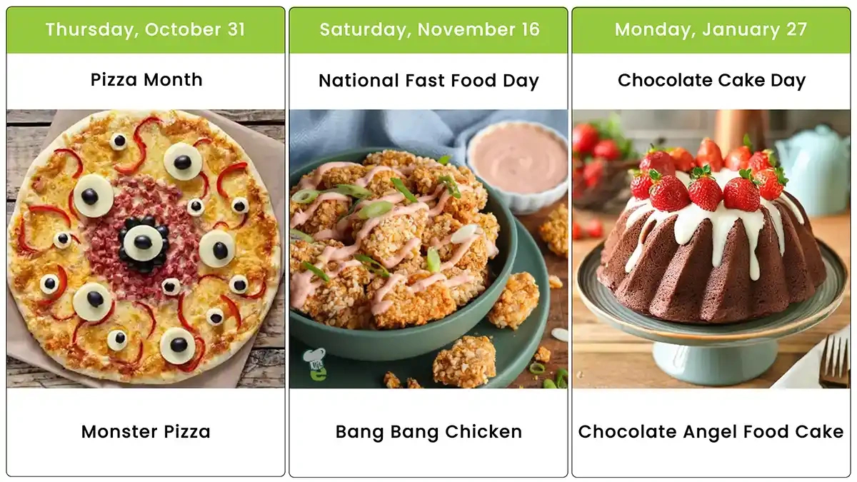 Calendar Of National Food Days 2025 | Baldwin Publishing intended for National Food Days in November 2025