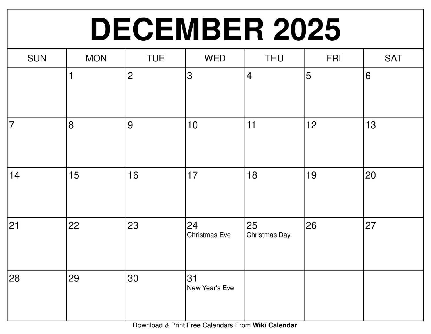 December 2025 Calendar - Printable Templates & More inside Wiki November 2025 Calendar