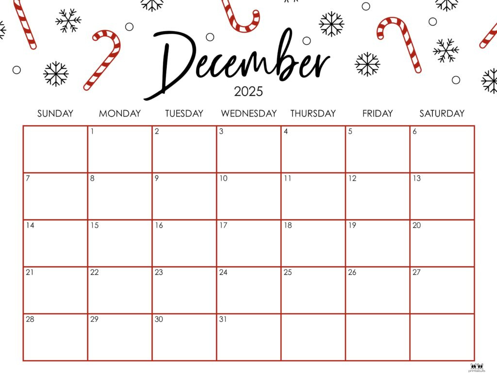 December 2025 Calendars - 107 Free Printables | Printabulls throughout Free November and December 2025 Calendar