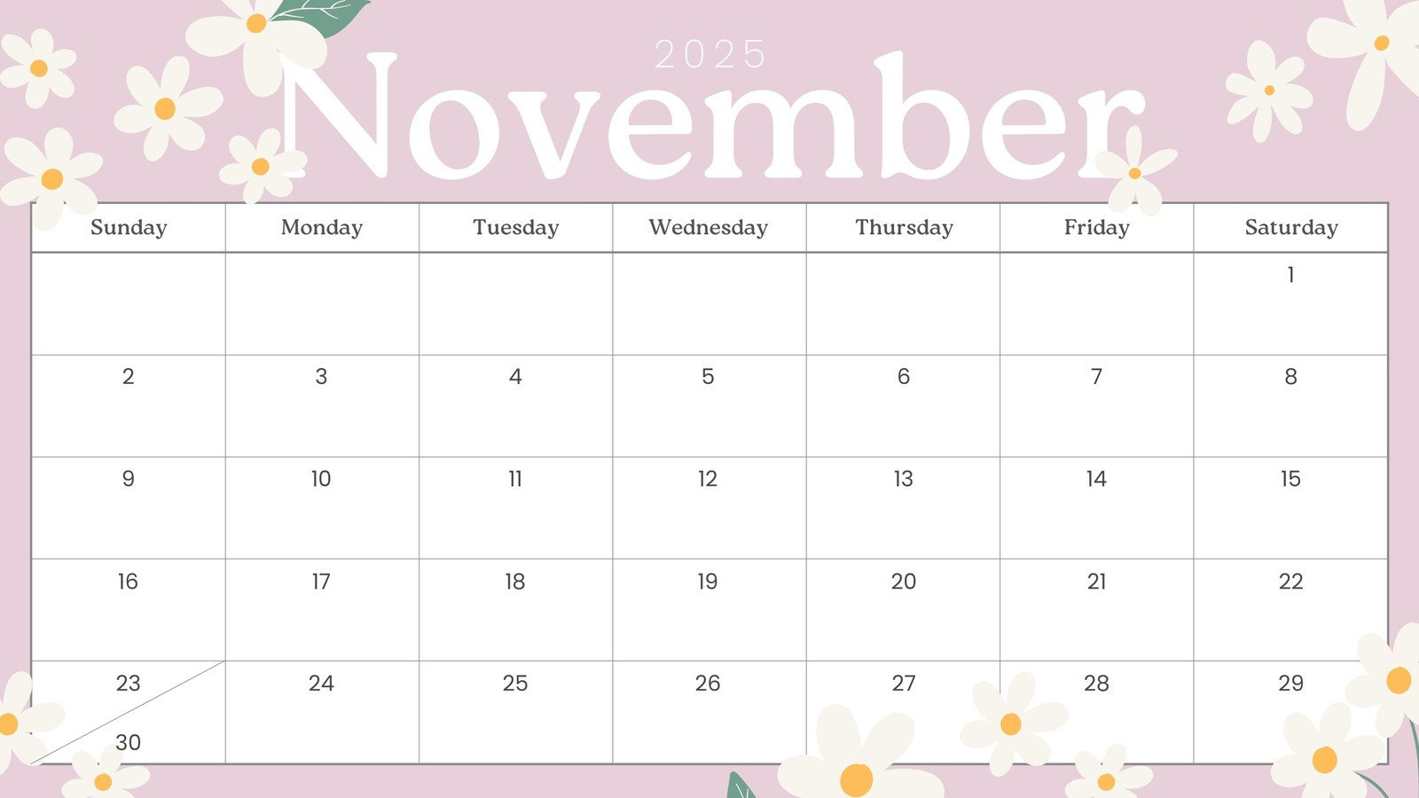 Free And Printable November 2025 Calendar Templates | Canva inside Show Me A Calendar Of November 2025