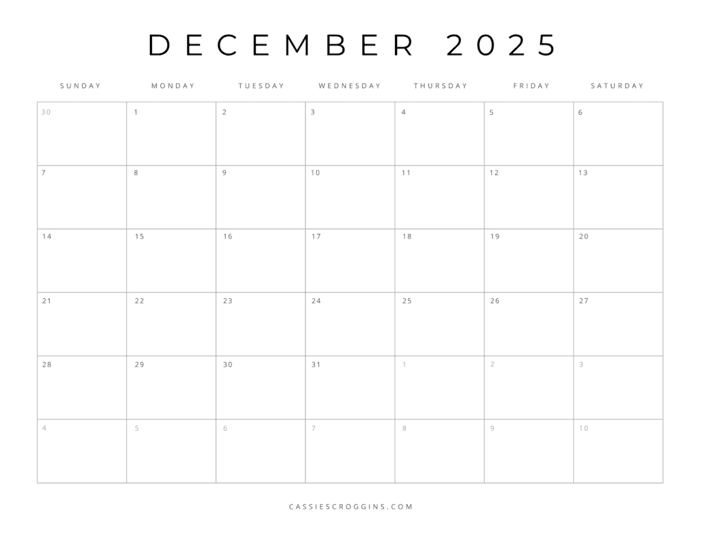 Free Printable 2025 Blank Calendar Templates (All 12 Months) regarding November Calendar 2025 Blank